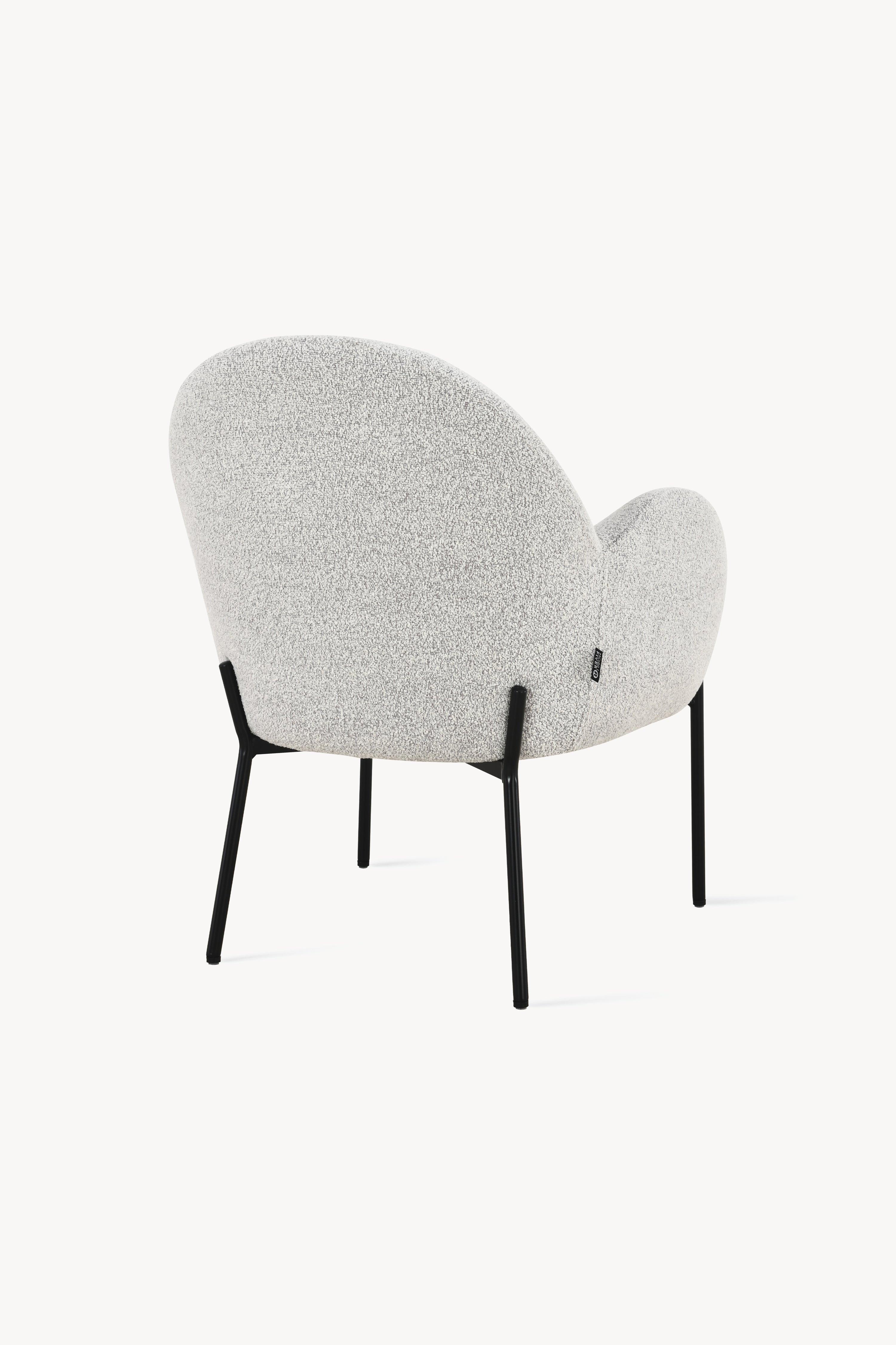 Sessel aus Stoff Roxy, Grau - Detailbild 3