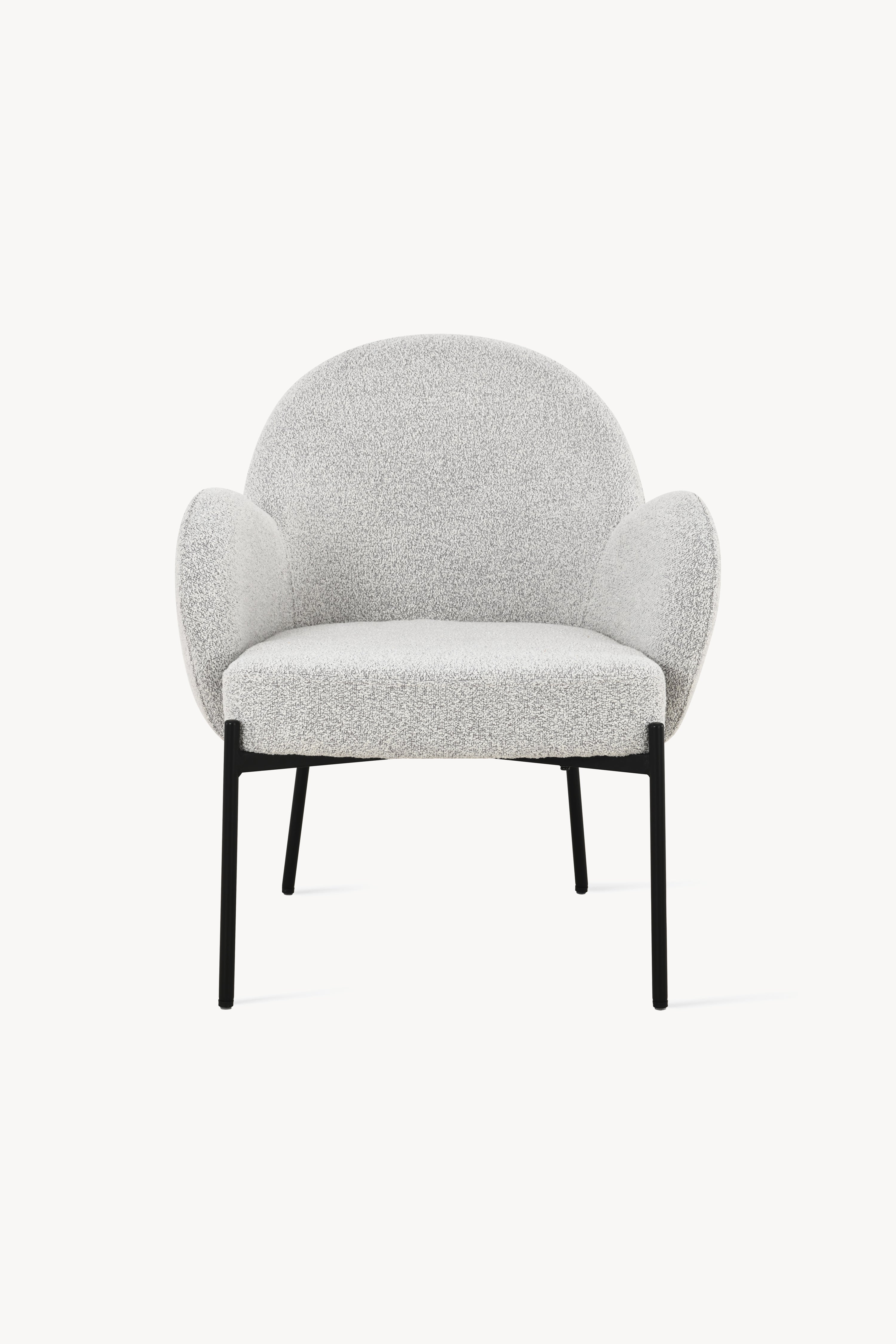 Sessel aus Stoff Roxy, Grau - Detailbild 5