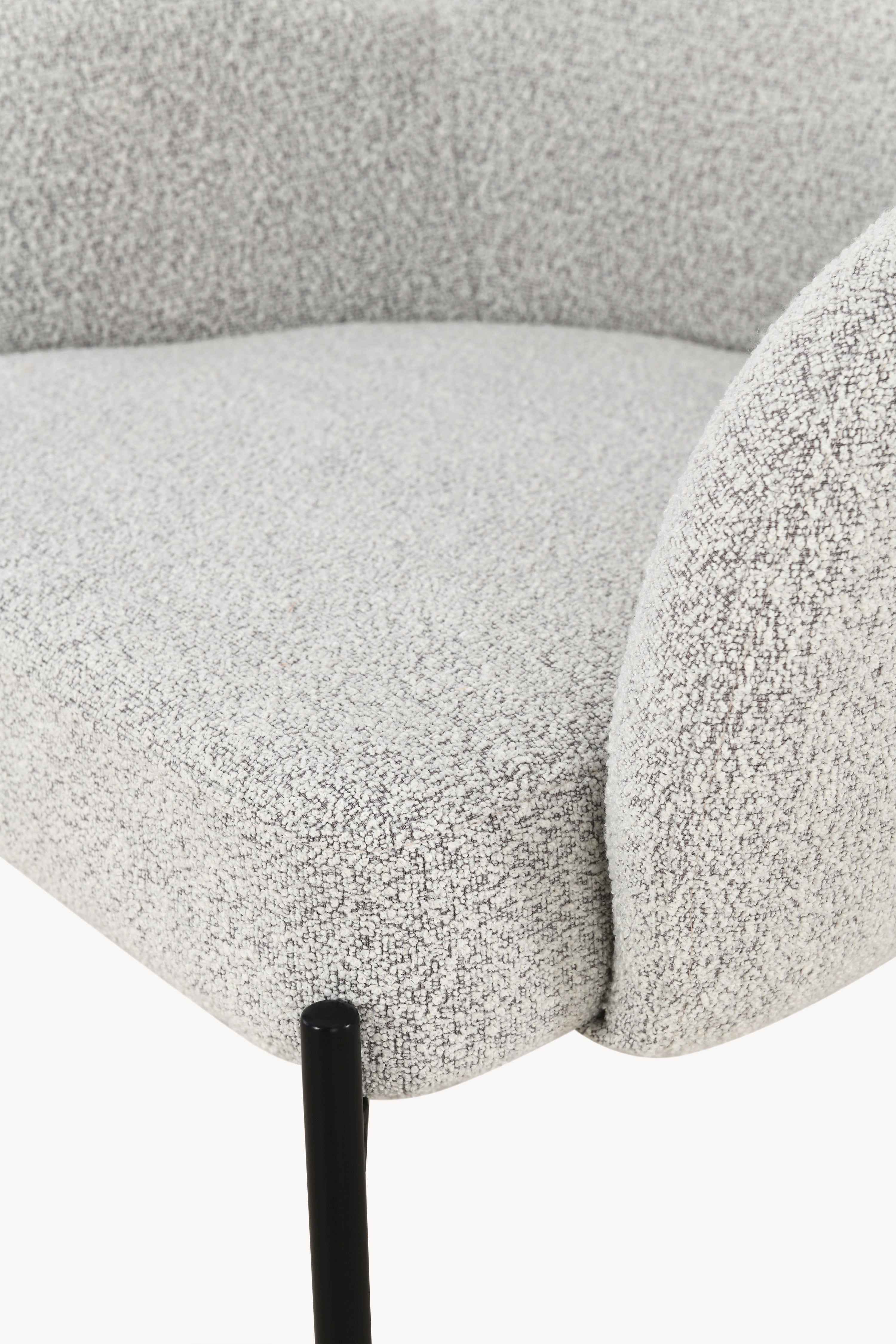 Sessel aus Stoff Roxy, Grau - Detailbild 9