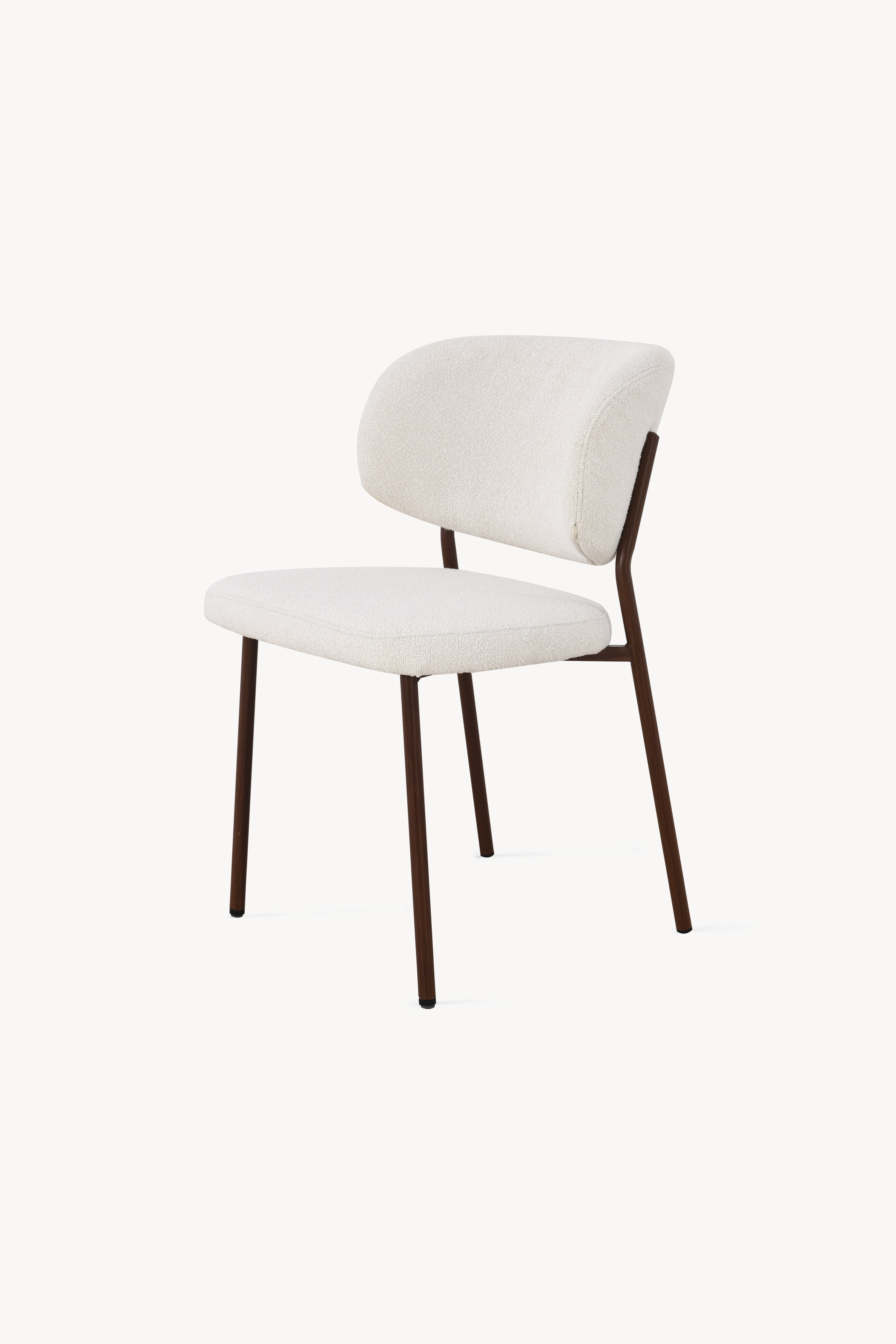 Chaises en tissu Silvia, Lot de 2, Blanc Crème - Image de détail 3