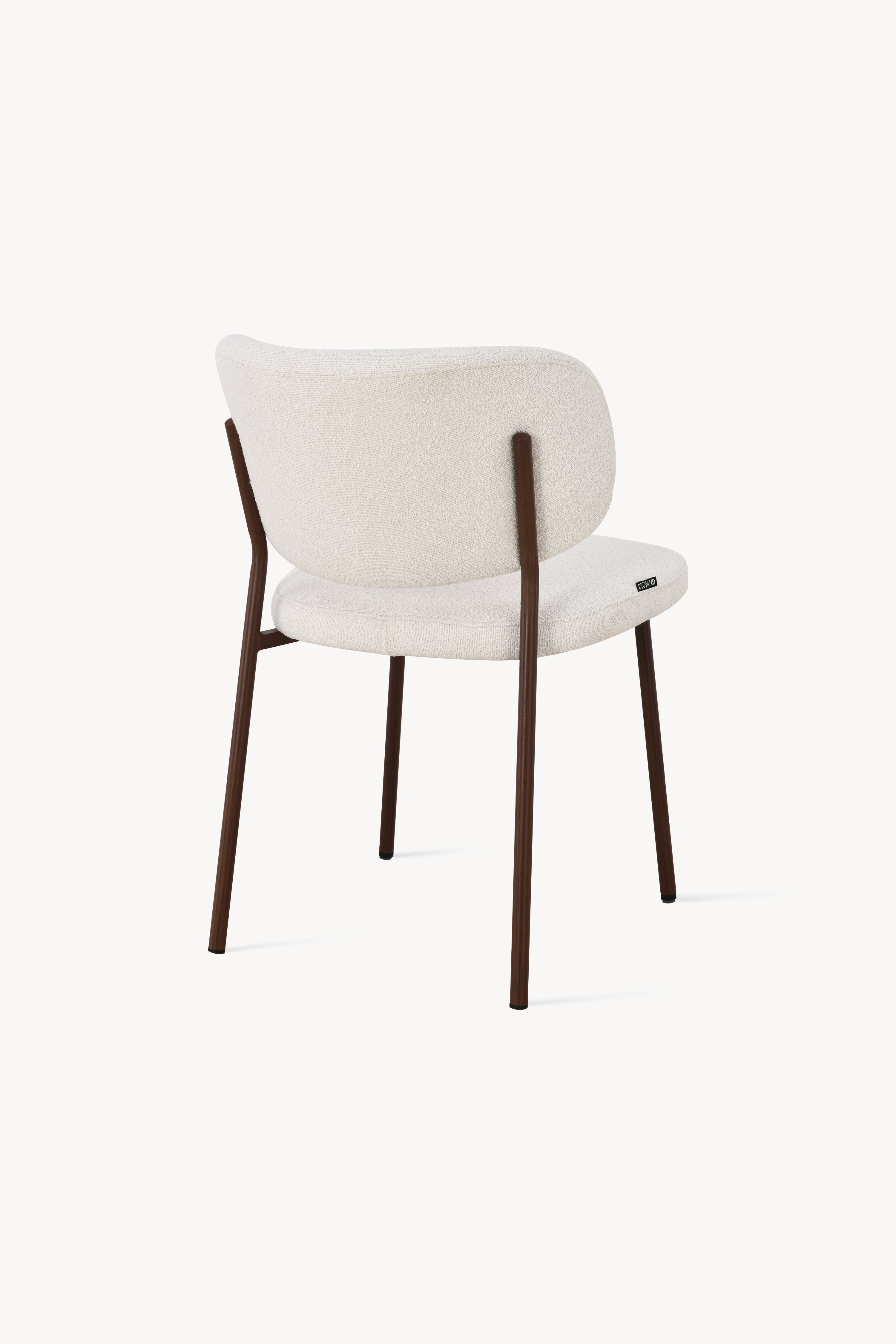 Chaises en tissu Silvia, Lot de 2, Blanc Crème - Image de détail 6
