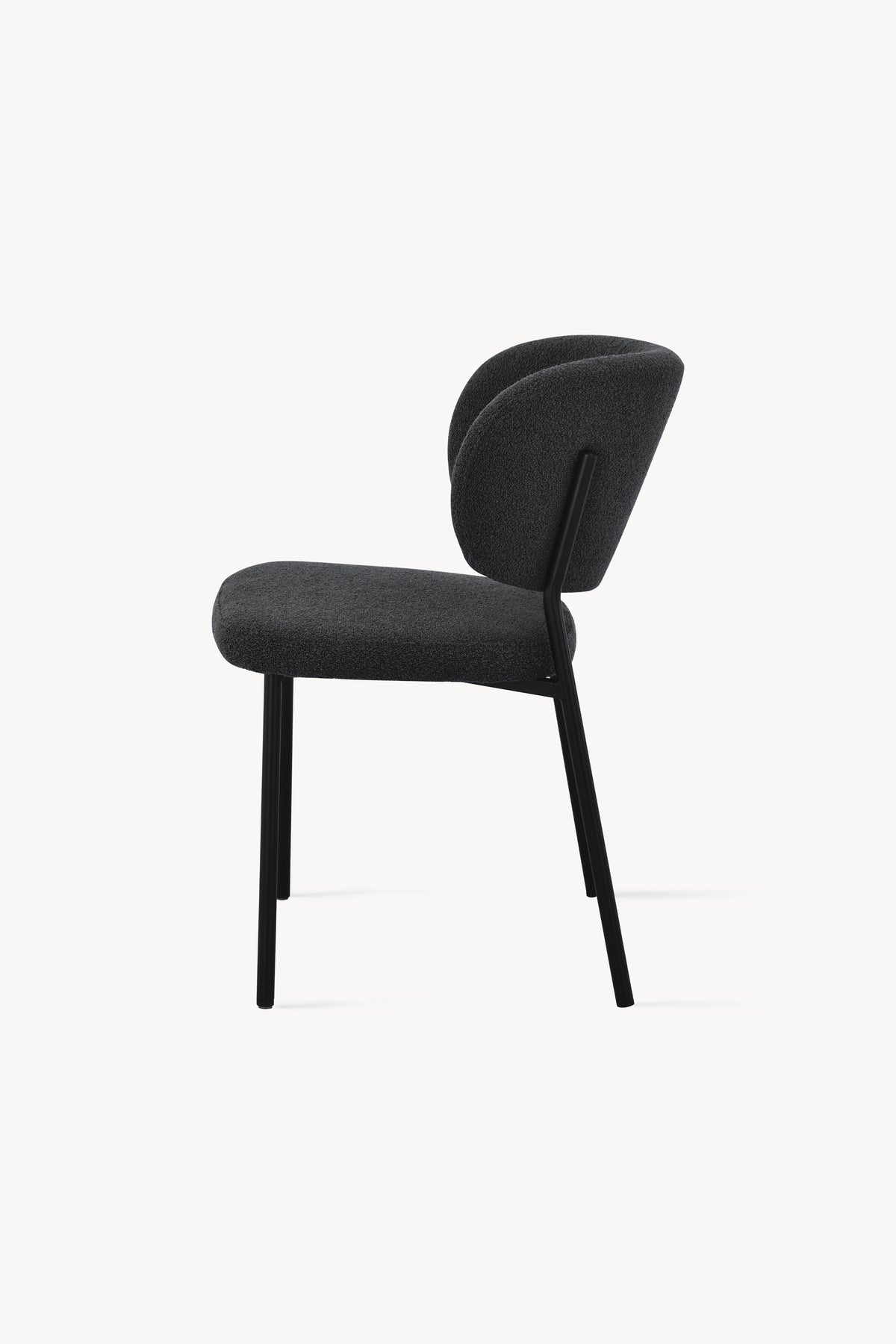 Silvia Fabric Chairs, Set of 2, Dark Grey