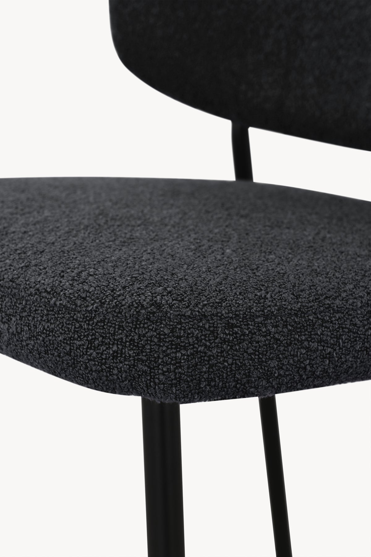 Chaises en tissu Silvia, Lot de 2, Gris Foncé - Image de détail 10