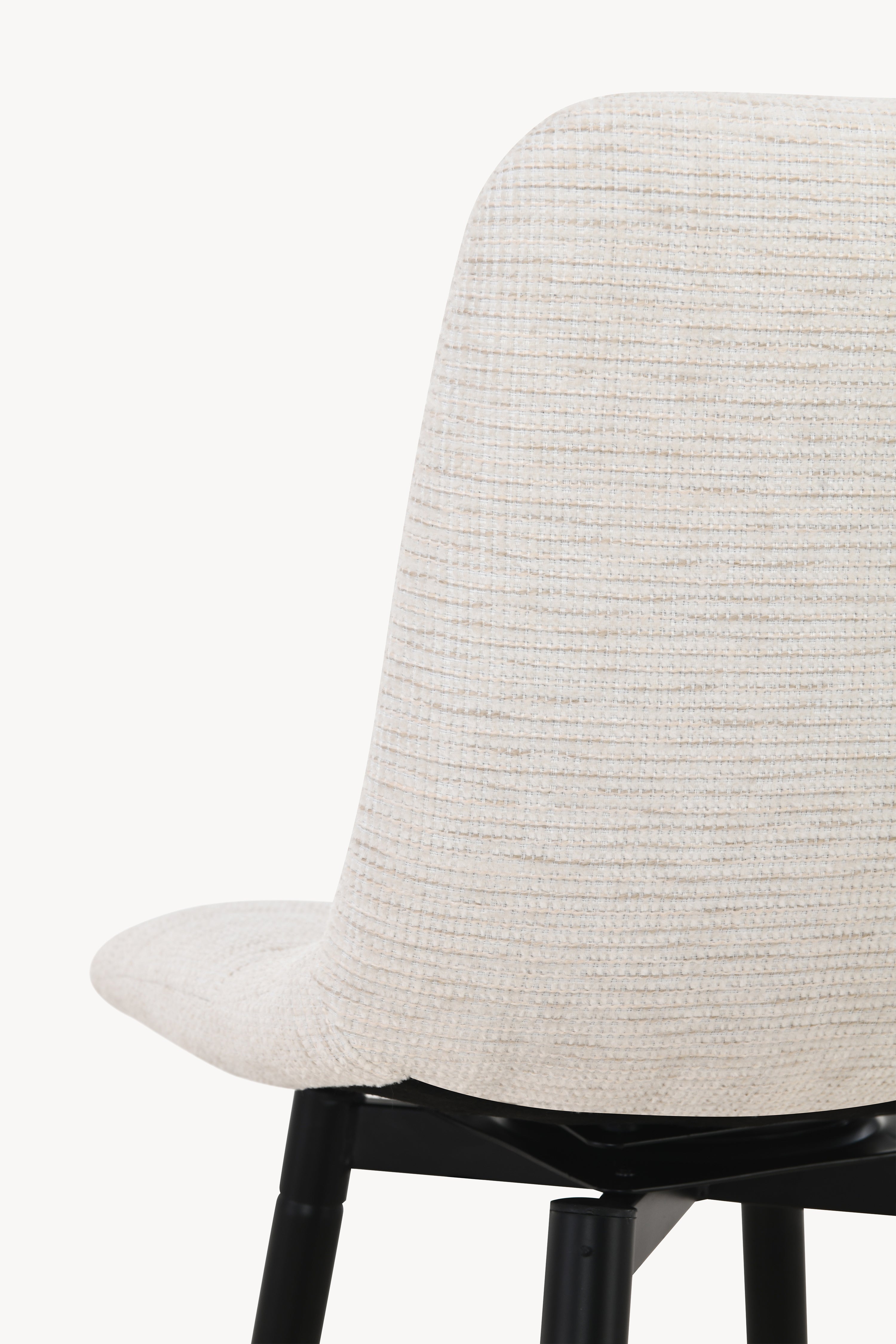 Taburete din material textil Simone, Set de 2, Alb Crem - Imagine detaliu 11