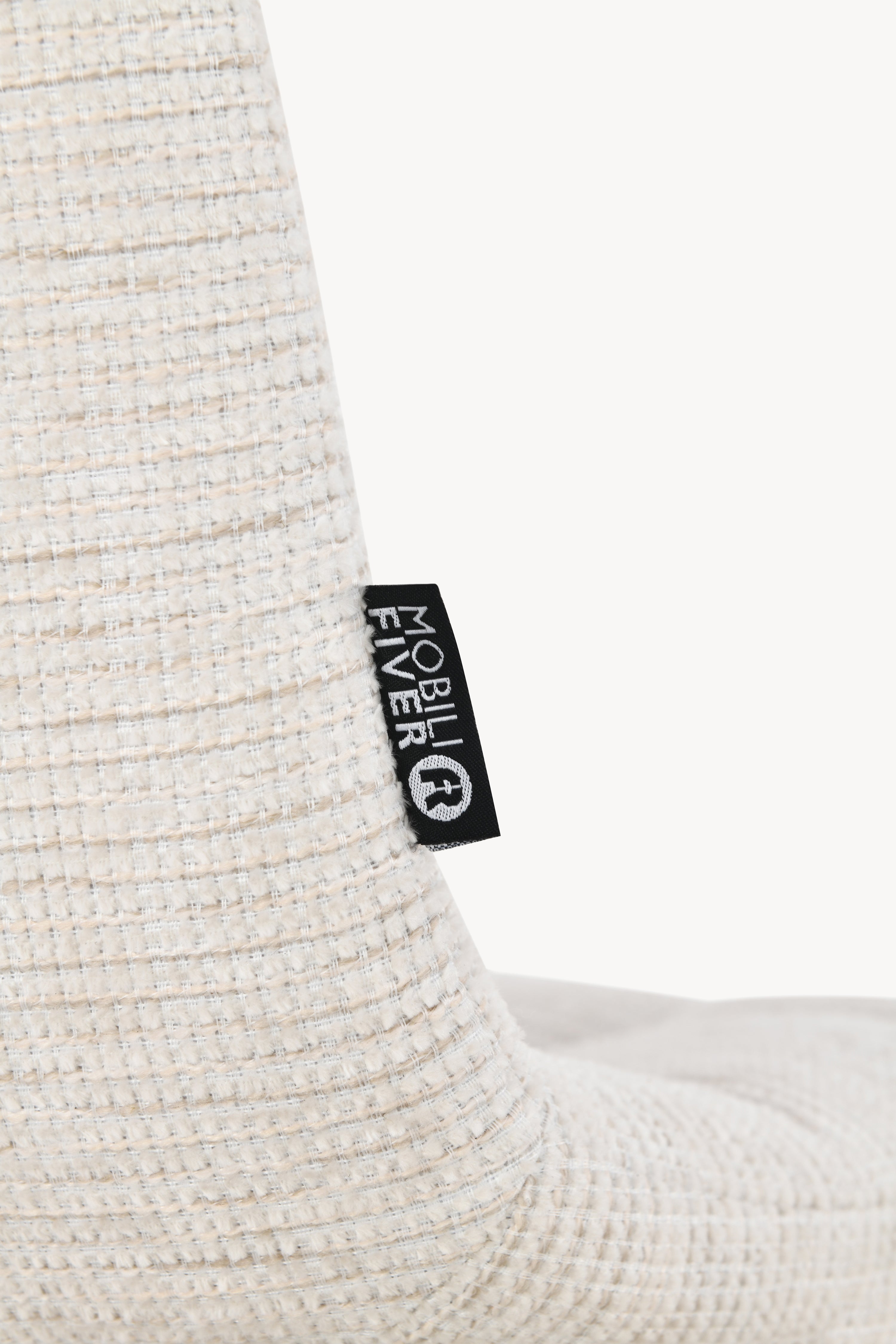 Taburete din material textil Simone, Set de 2, Alb Crem - Imagine detaliu 7