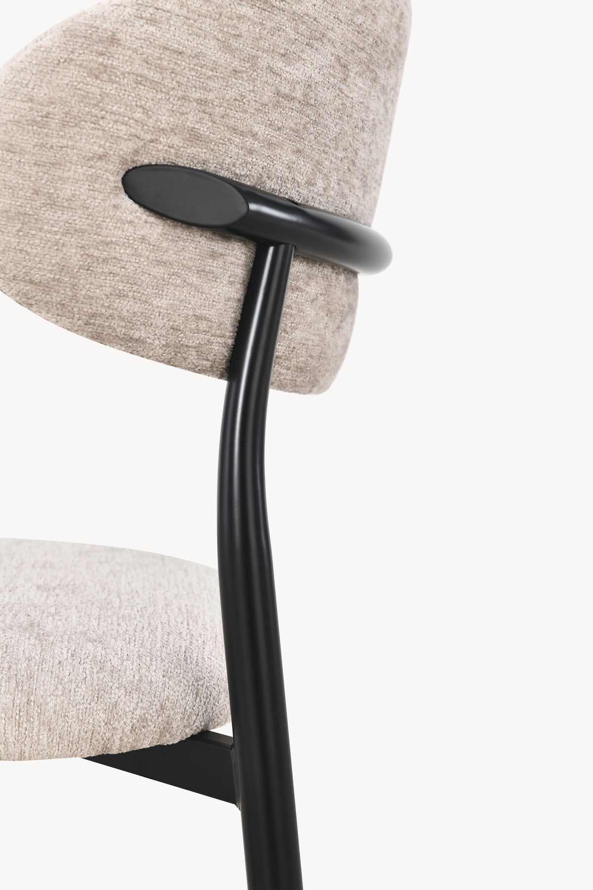 Sofia stoelen van stof, Set van 2, Beige - Detailafbeelding 4