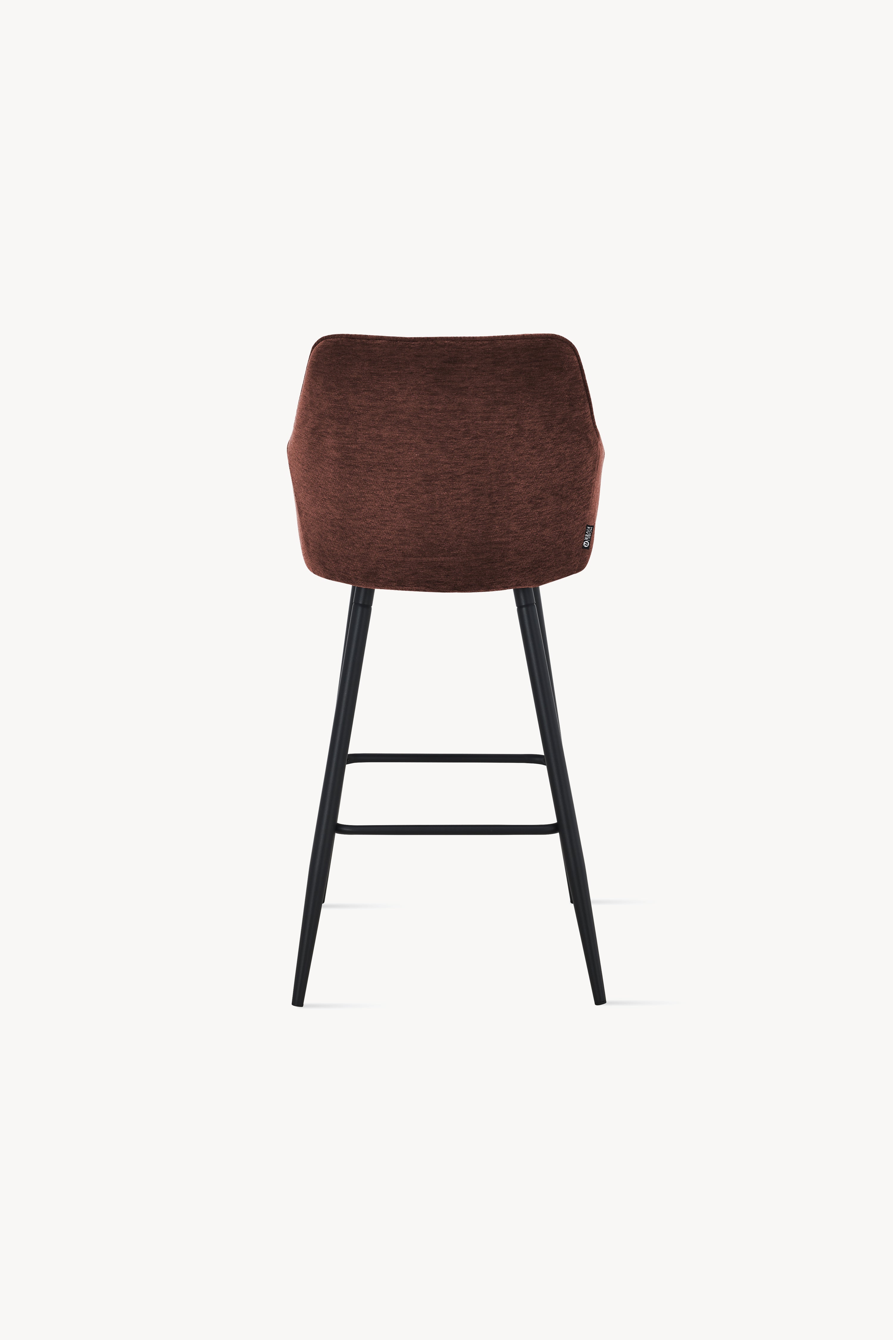 Taburete din material textil Thomas, Set de 2, Maro - Imagine detaliu 13