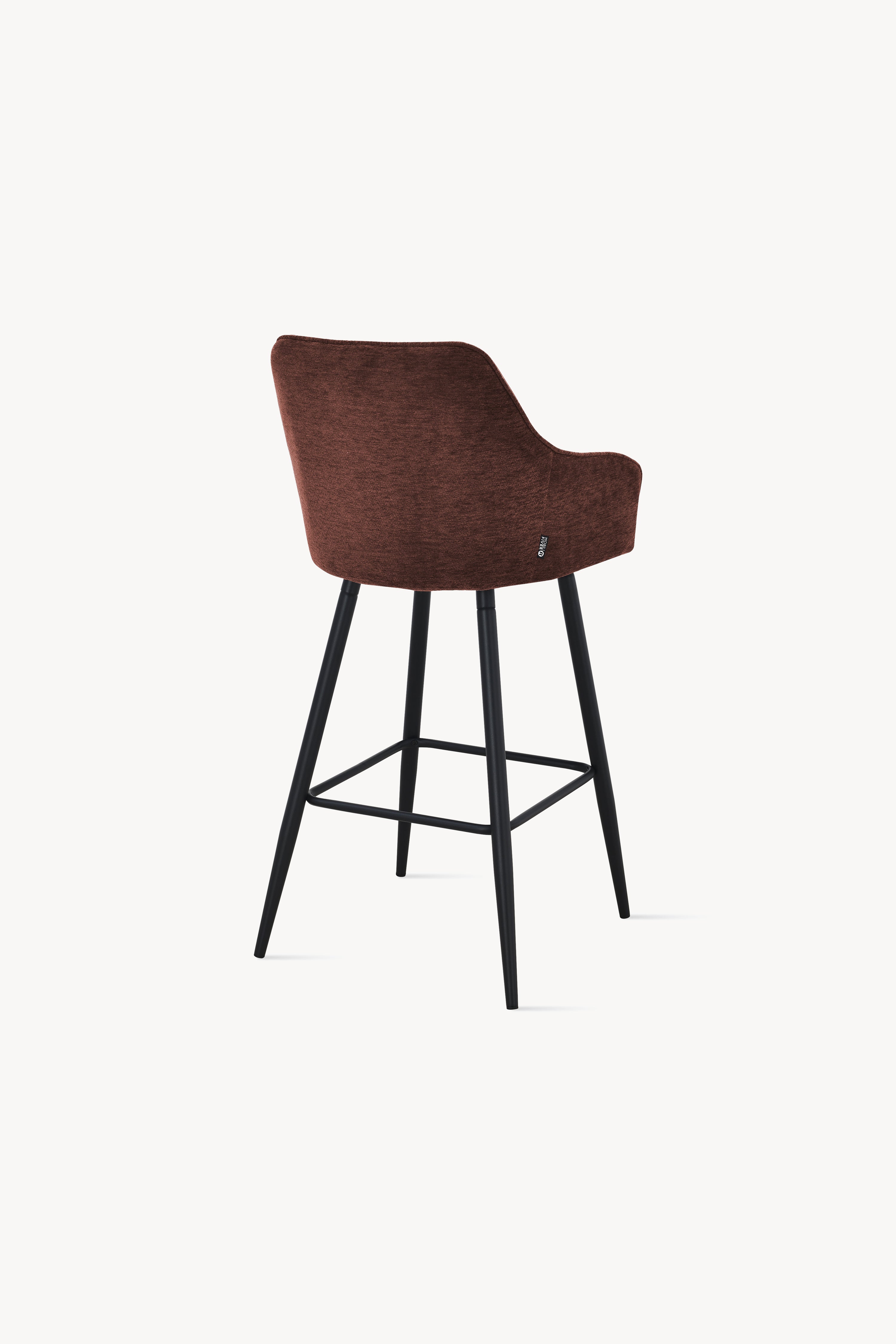 Taburete din material textil Thomas, Set de 2, Maro - Imagine detaliu 14