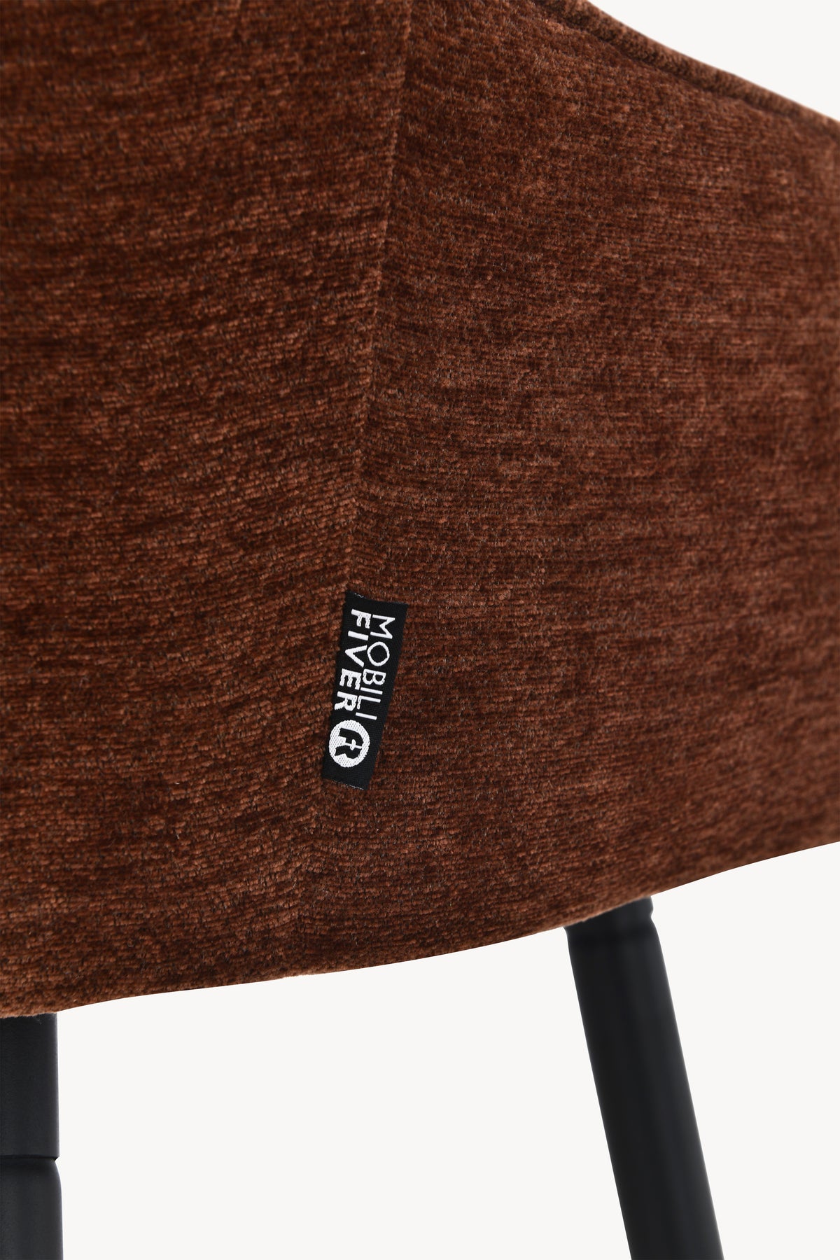 Tabourets en tissu Thomas, Lot de 2, Marron - Image de détail 6