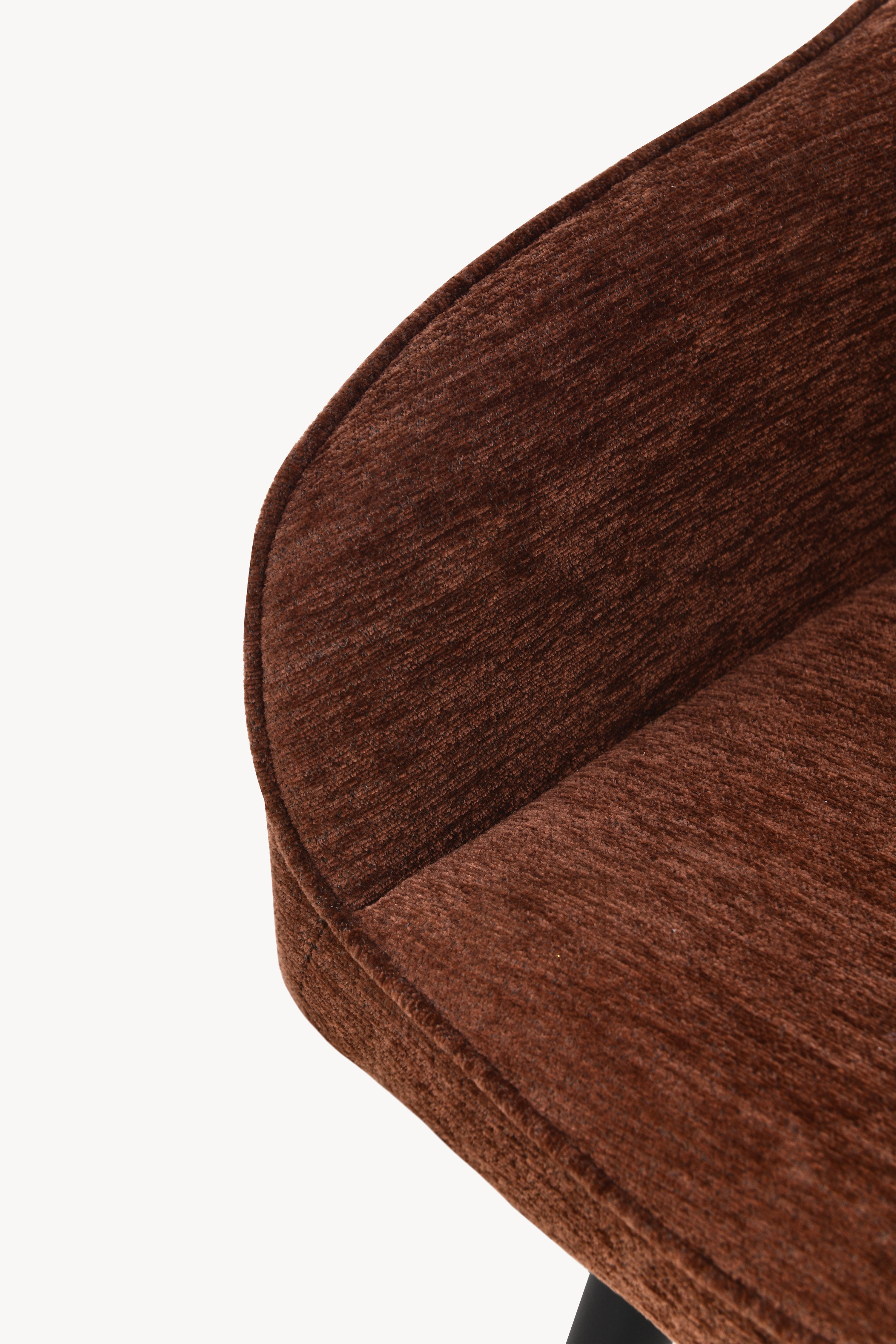 Taburete din material textil Thomas, Set de 2, Maro - Imagine detaliu 11
