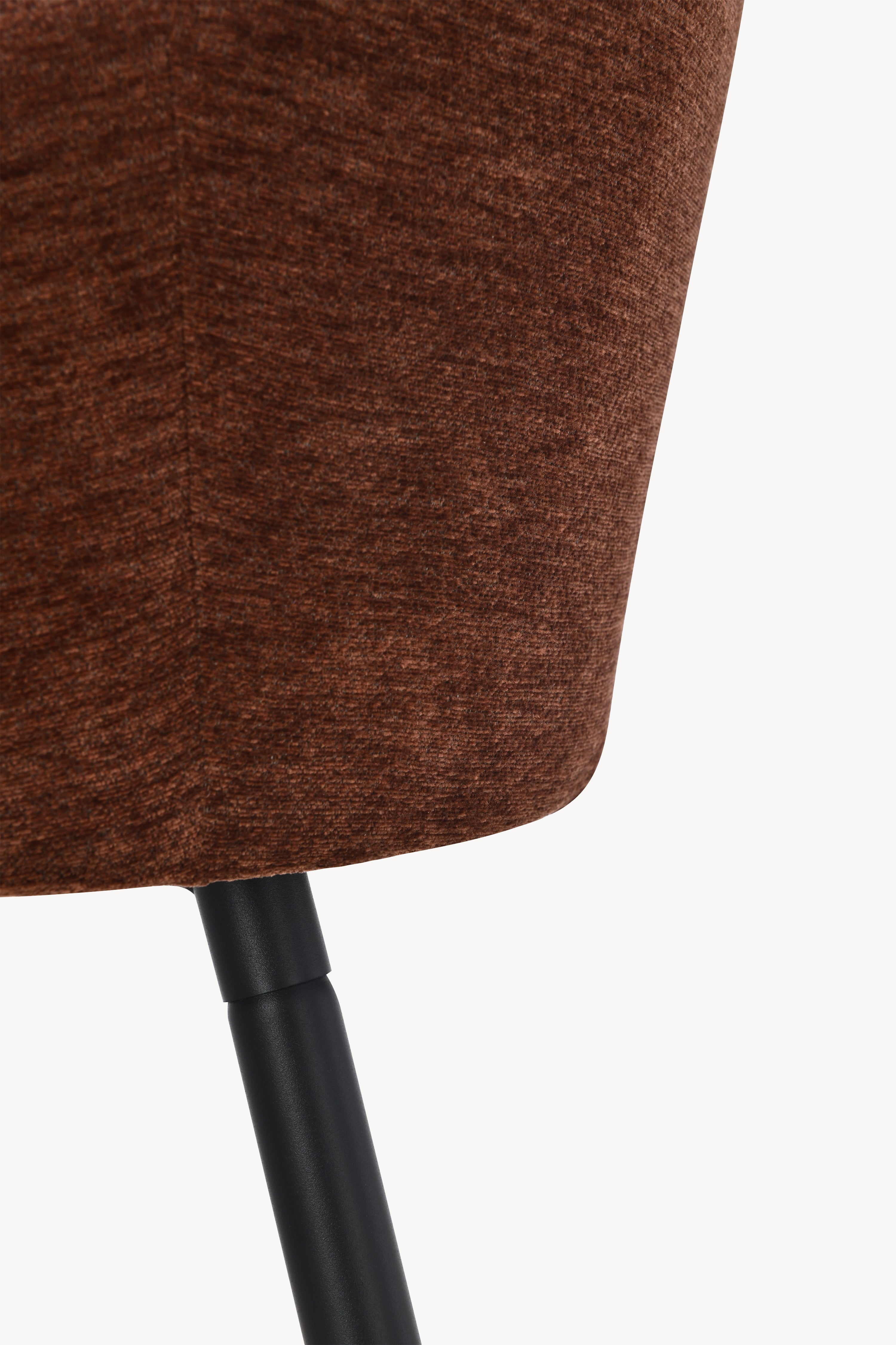 Taburete din material textil Thomas, Set de 2, Maro - Imagine detaliu 12