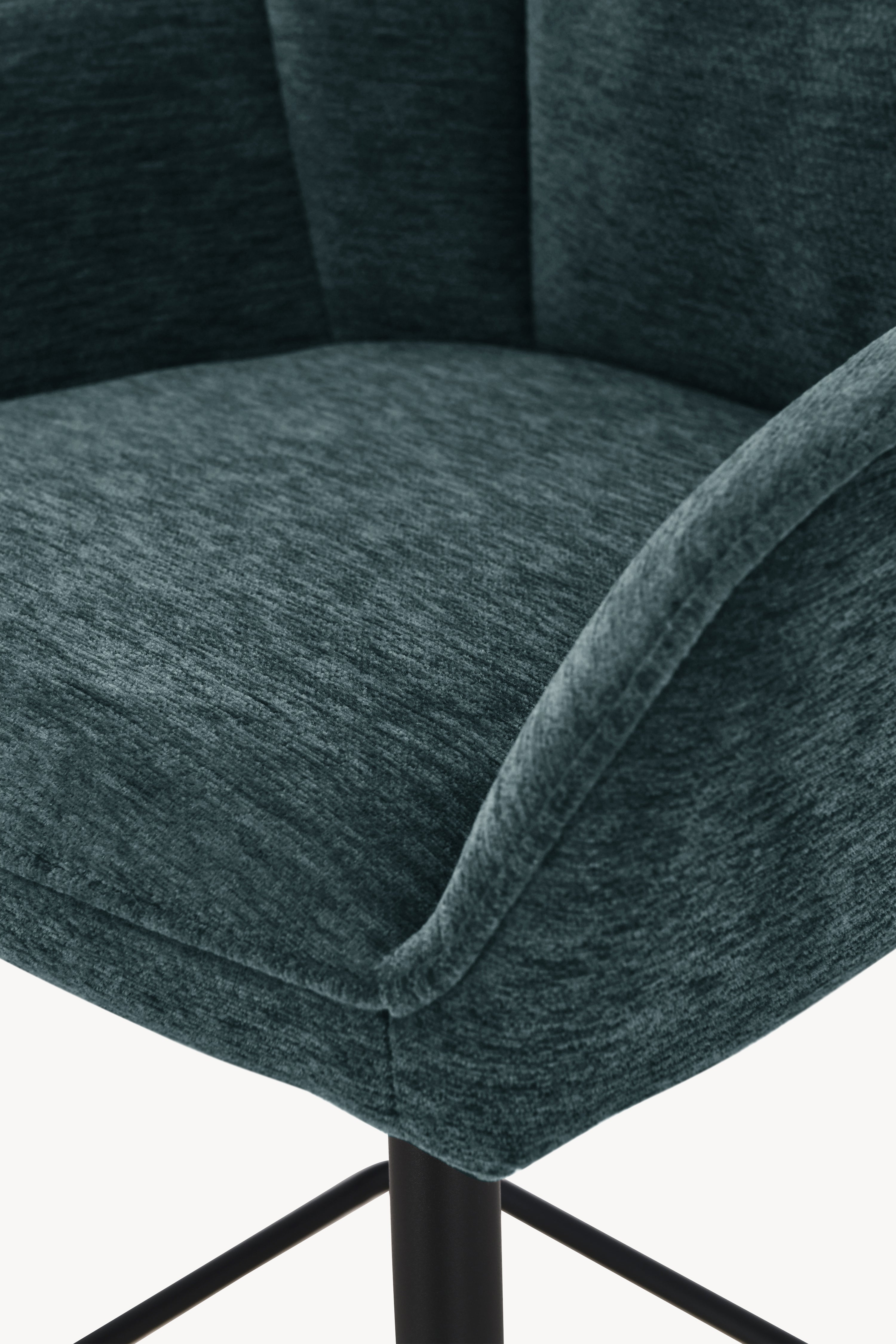 Scaune din material textil Thomas, Set de 2, Verde - Imagine detaliu 3