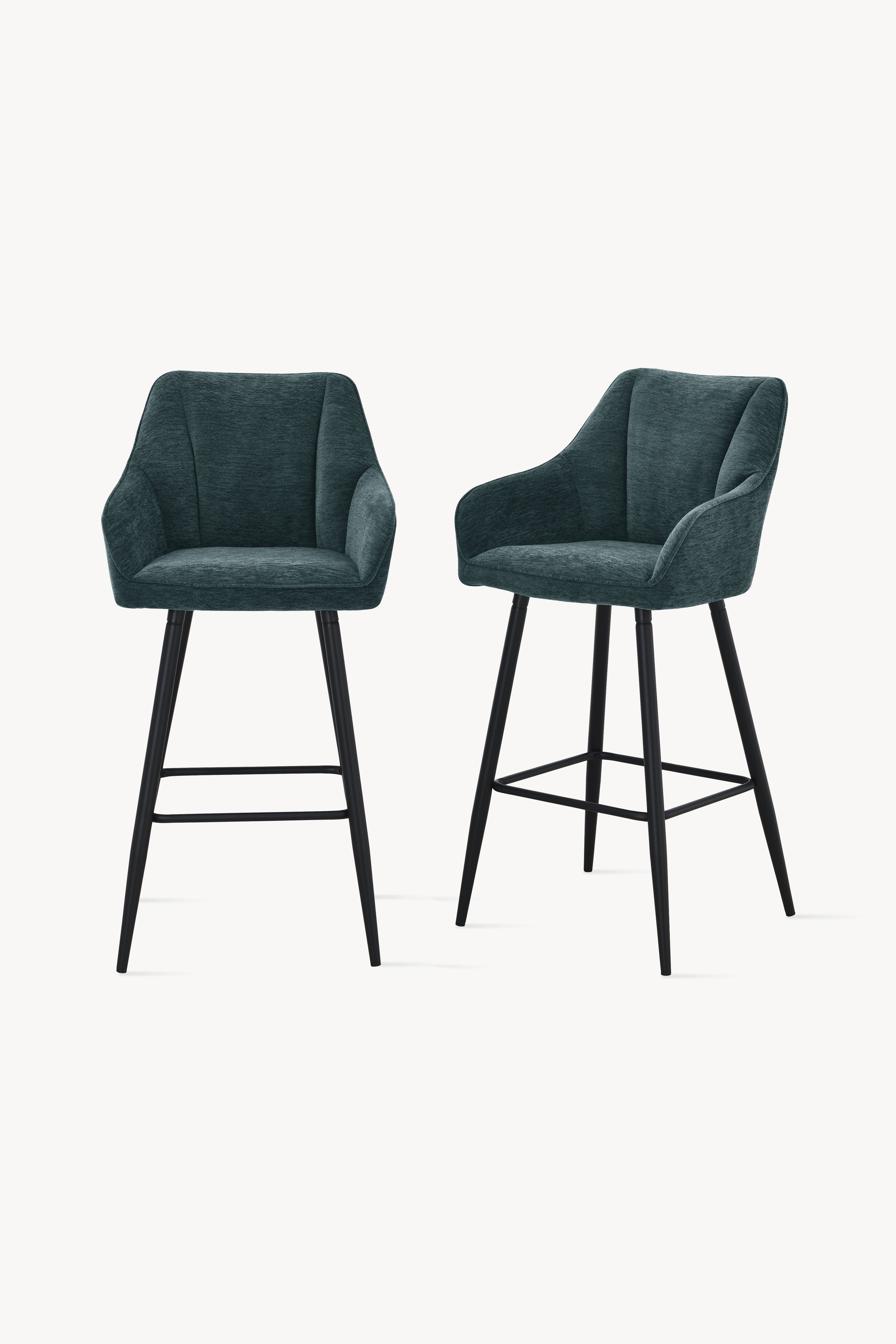 Chaises en tissu Thomas, Lot de 2, Vert