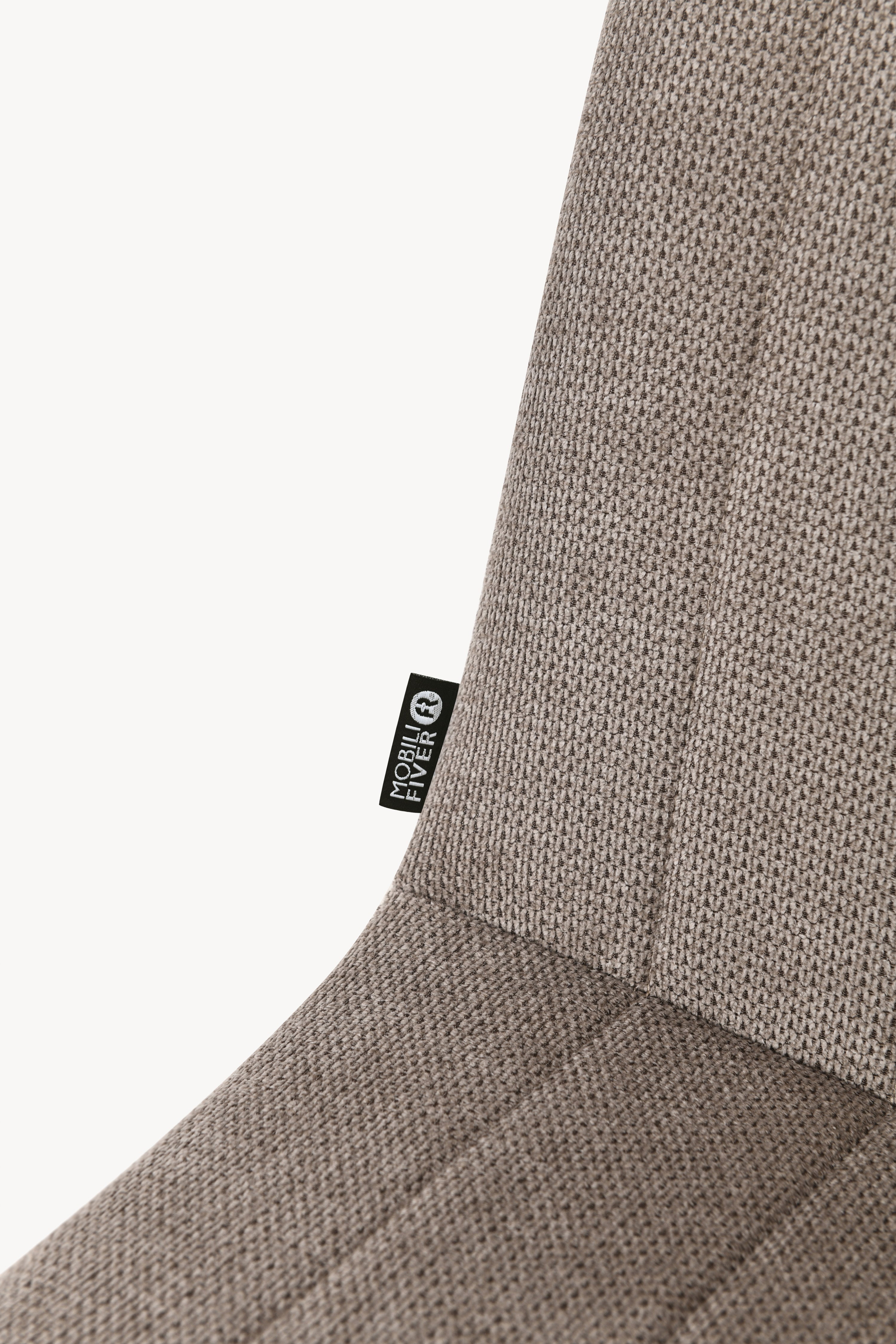 Sedie in tessuto Vera, Set da 2, Beige Scuro con gambe in legno - Immagine dettaglio 6