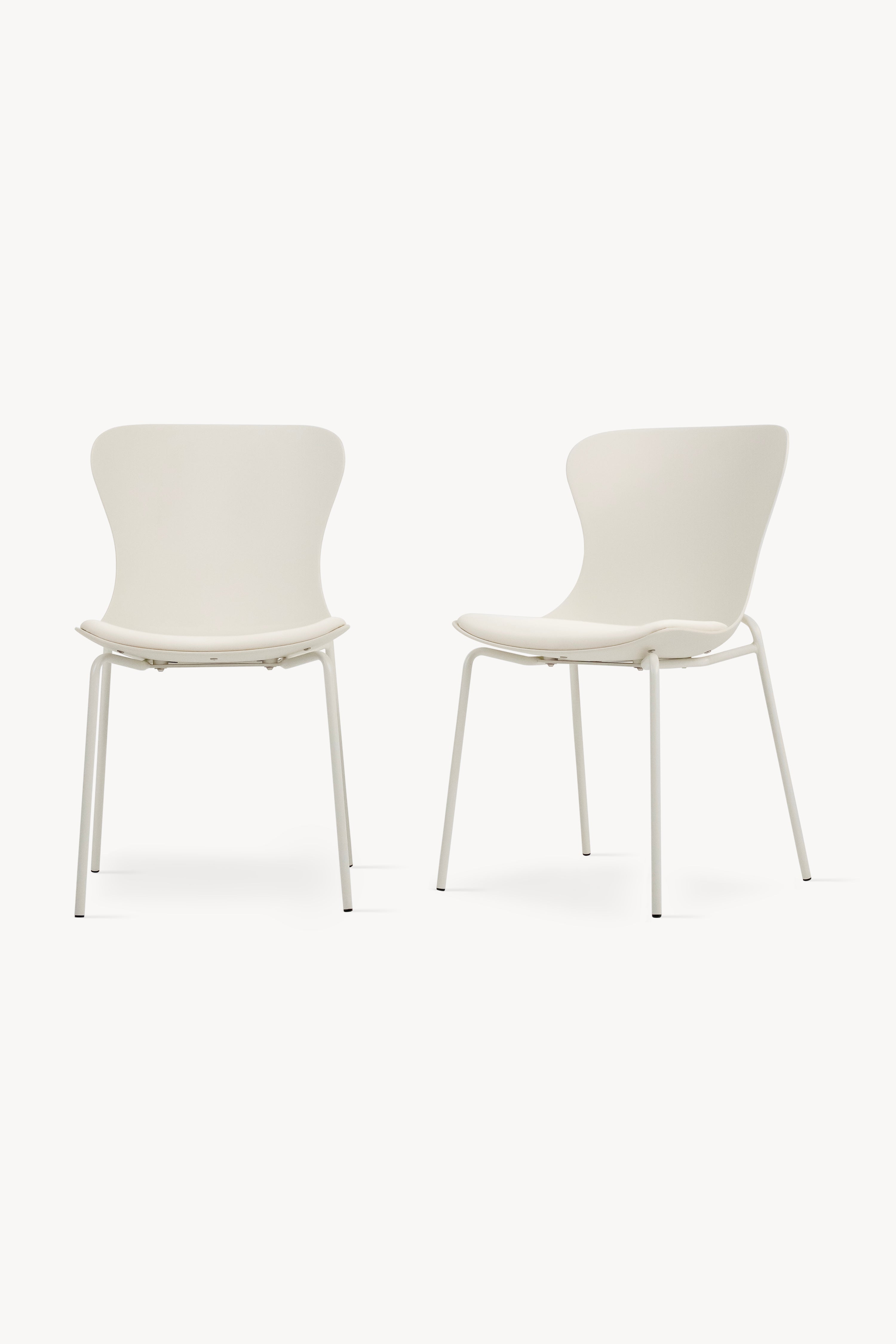 Zoe stoelen, set van 2, Crème - Hoofdafbeelding