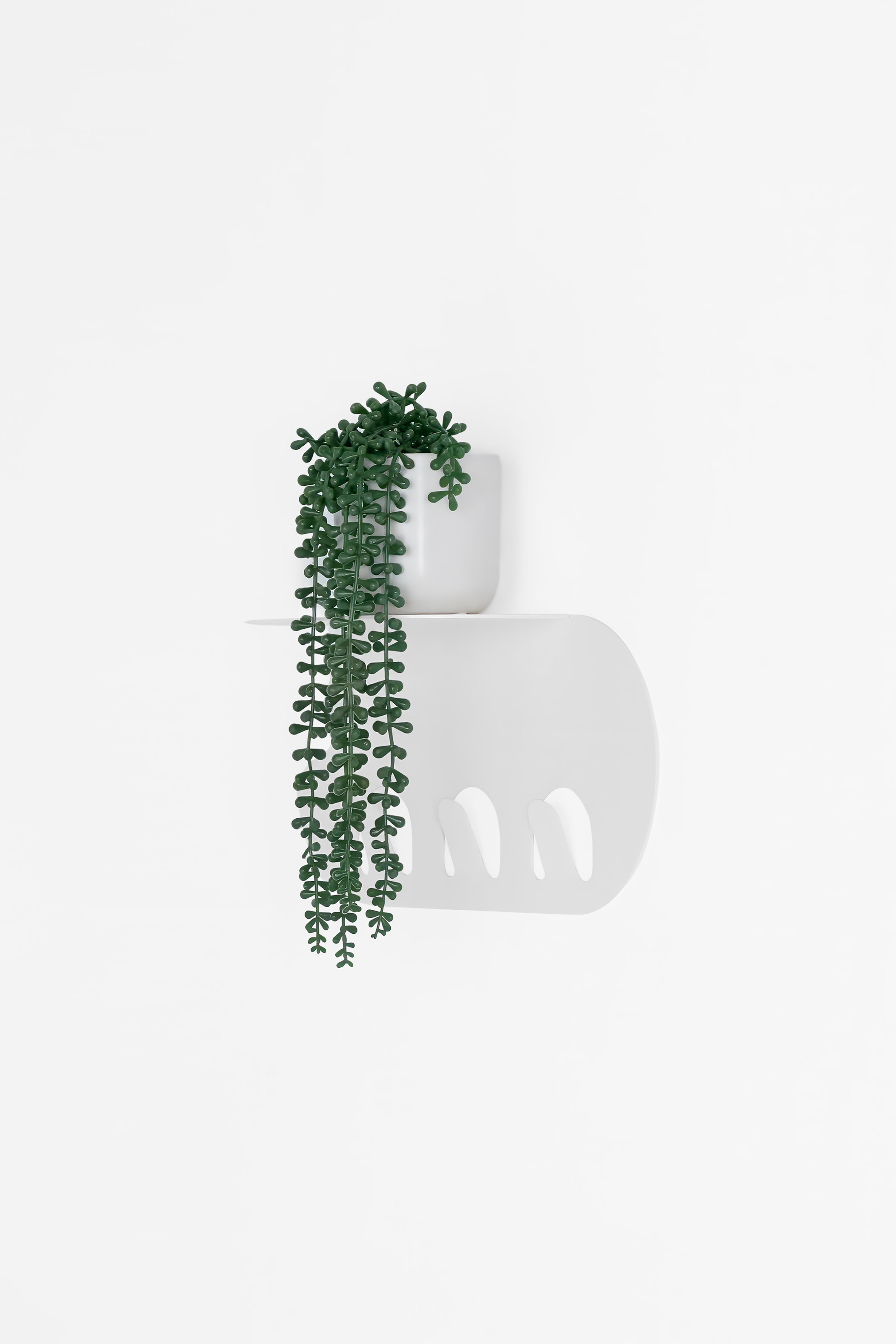 Wall-mounted metal coat rack Camilla, 40 cm, White - Detail image 1