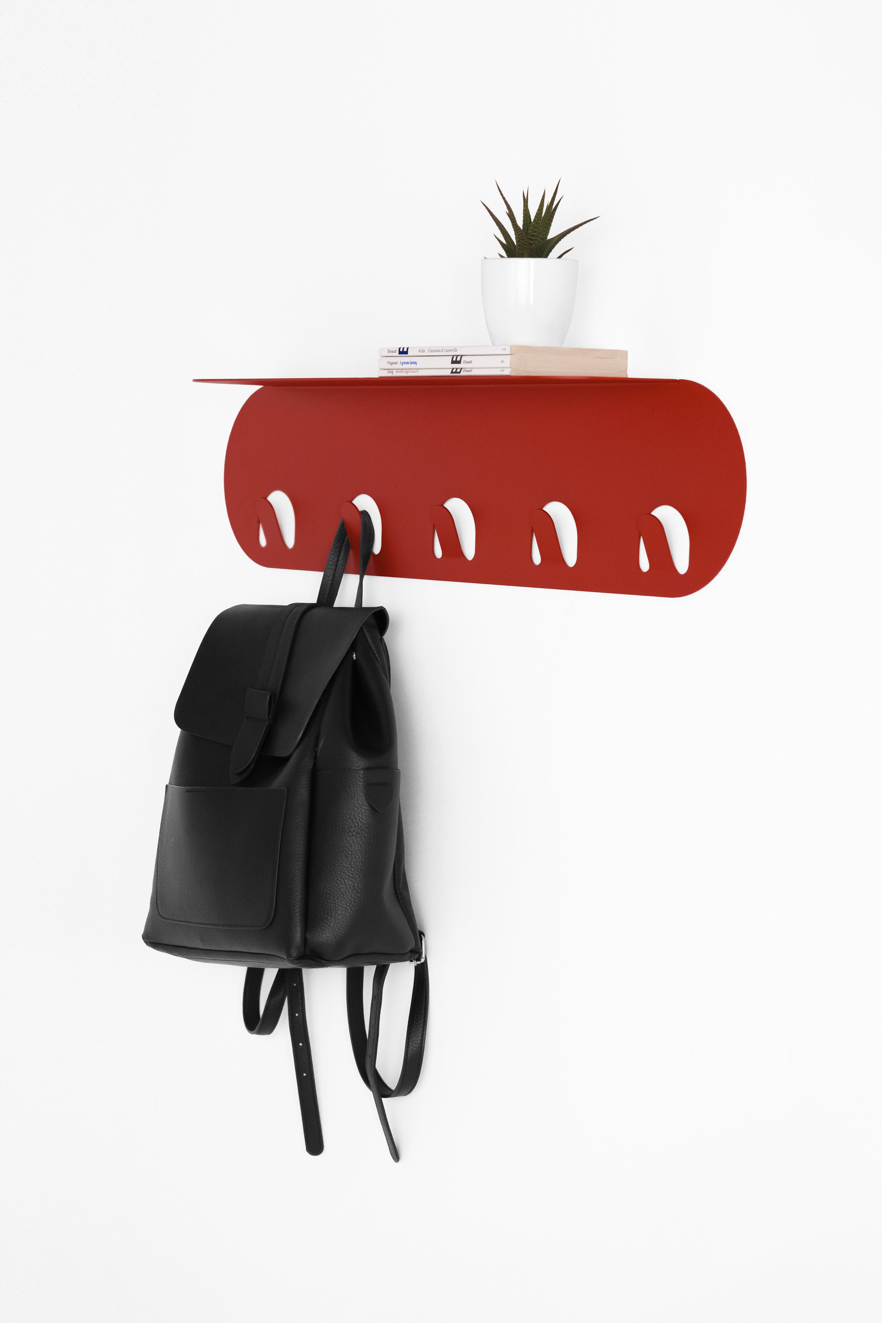 Appendiabiti da parete in metallo Camilla, 80 cm, Terracotta - Immagine dettaglio 5