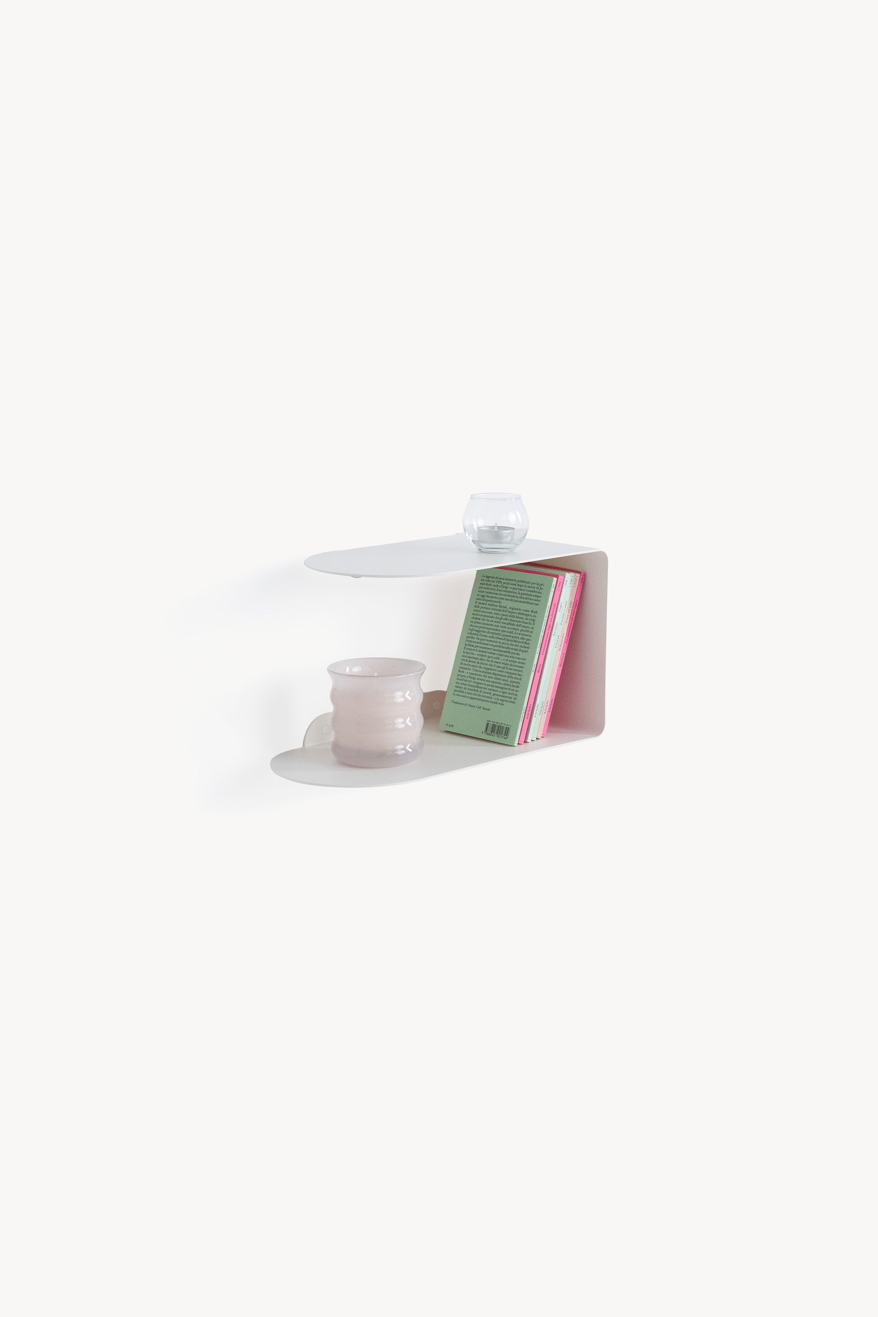 Camilla C-Shaped Metal Shelf, 35x18x20 cm, White