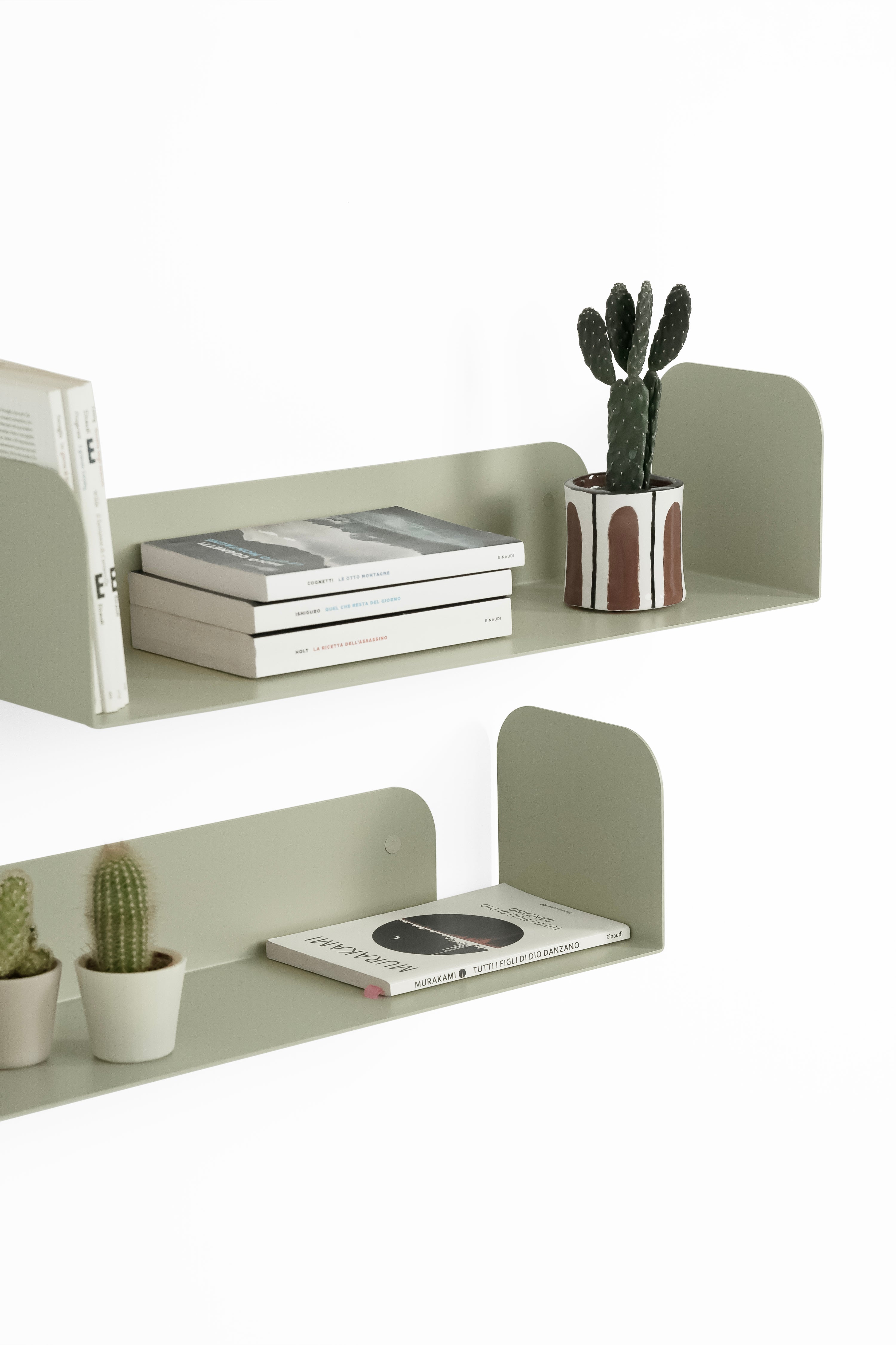 Coppia di mensole in metallo Camilla a U, 60x18x15 cm, Beige - Immagine dettaglio 4