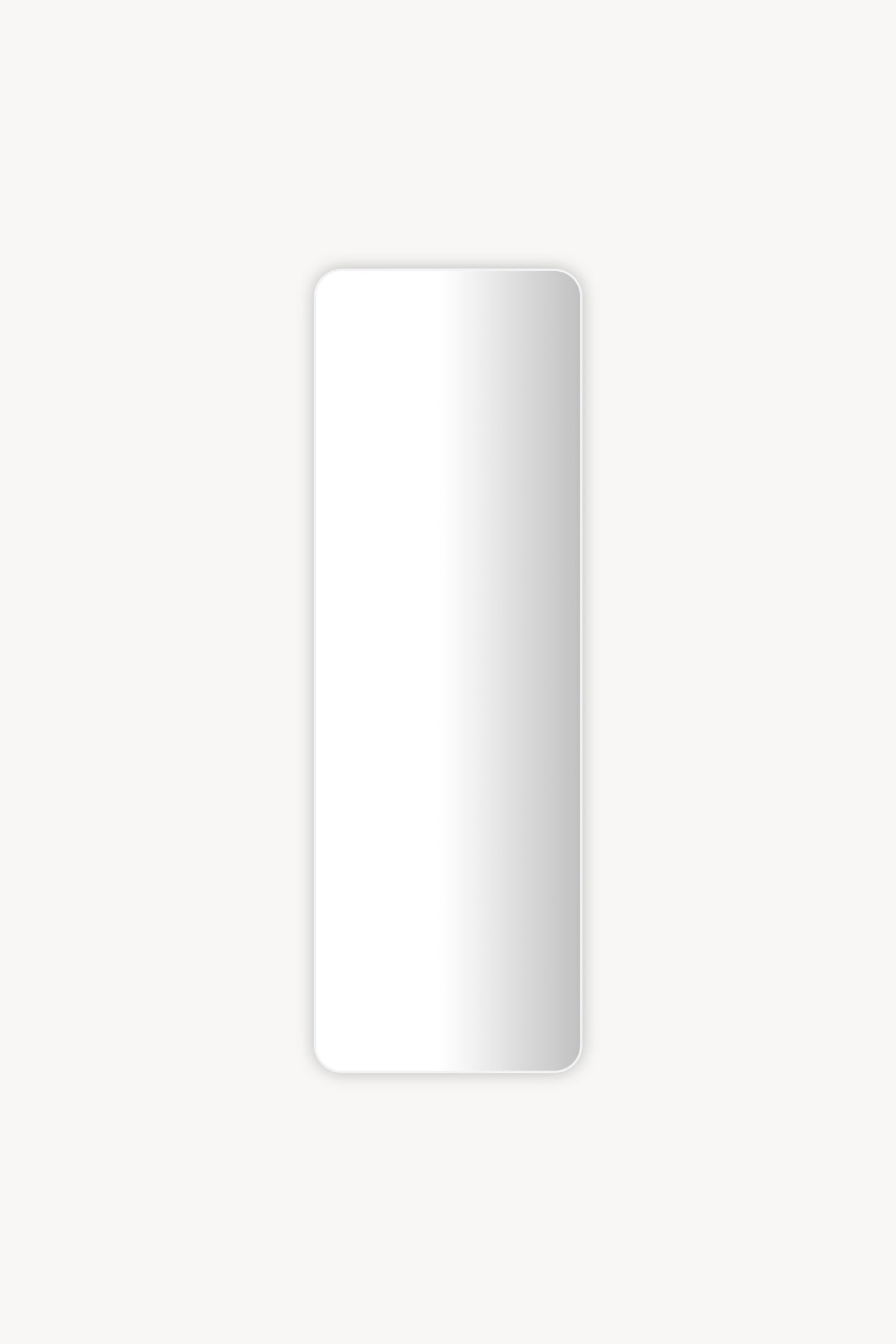 Rectangular mirror Ambra, 150x50 cm, white aluminium frame - Main image