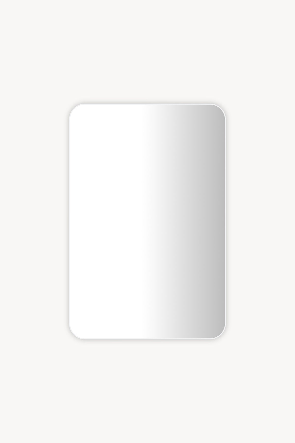 Espejo rectangular Ambra, 75x50 cm, marco de aluminio blanco
