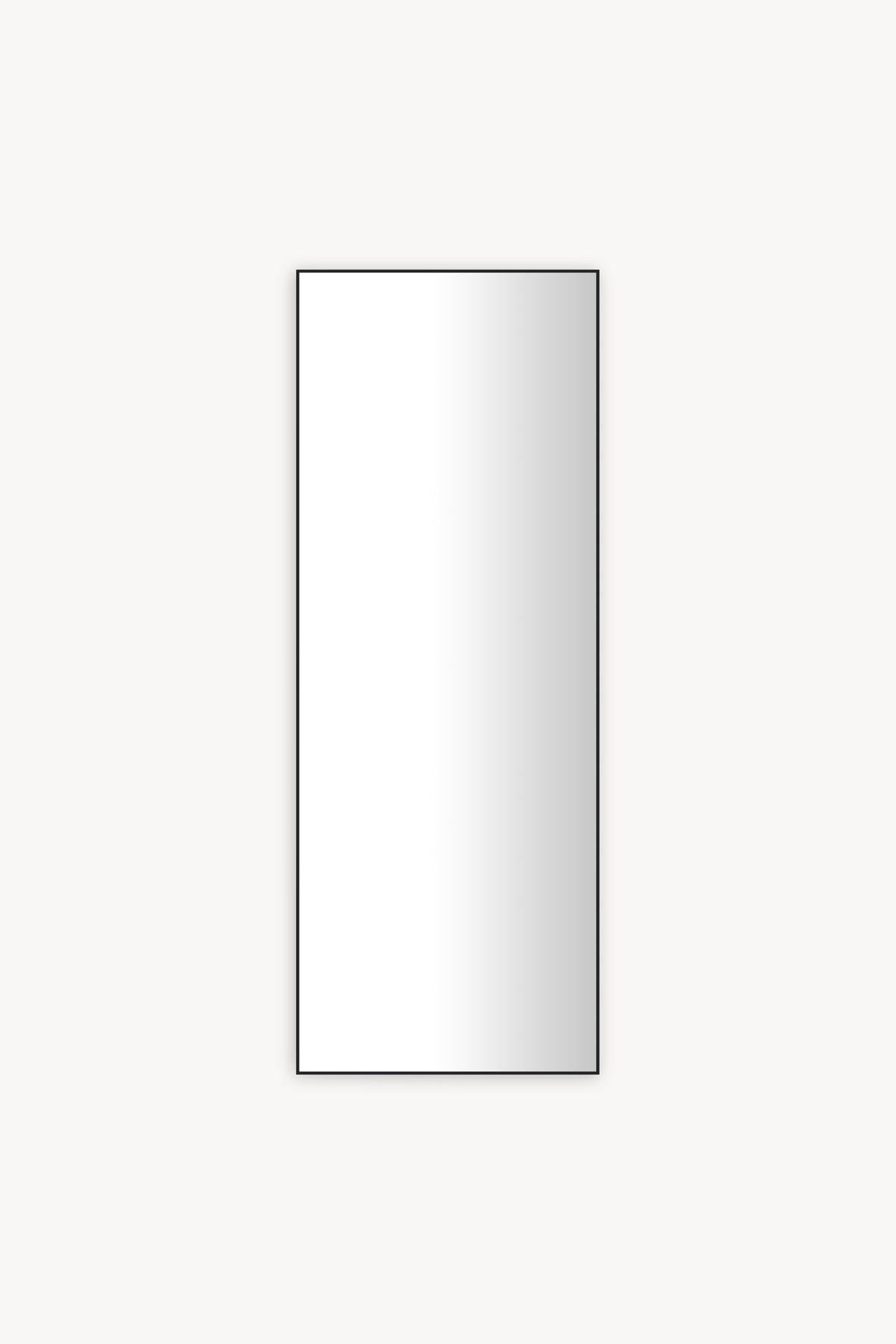 Agata Rectangular Mirror, 63x23.6 in, black aluminium frame - Main image