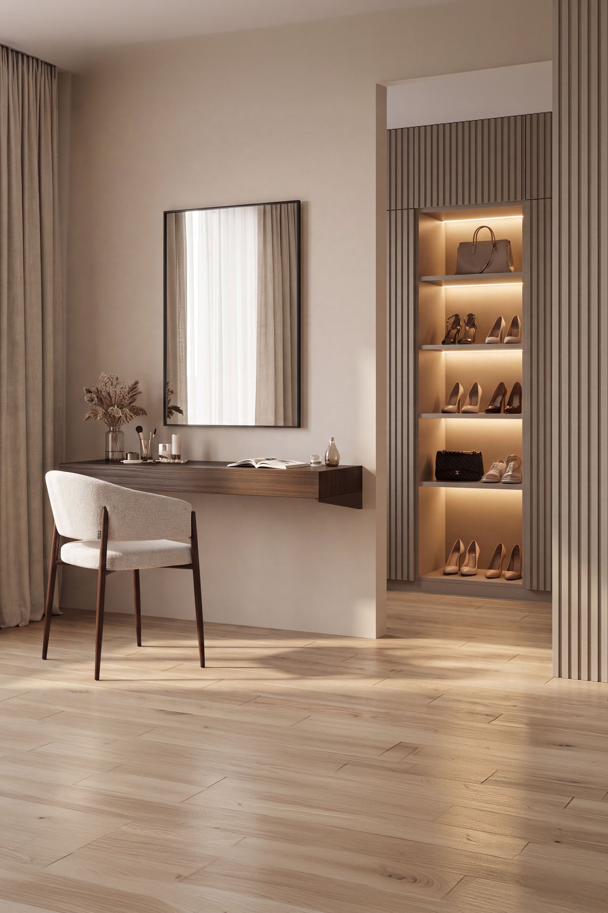 Agata Rectangular Mirror, 160x60 cm, black aluminium frame - Set image 1