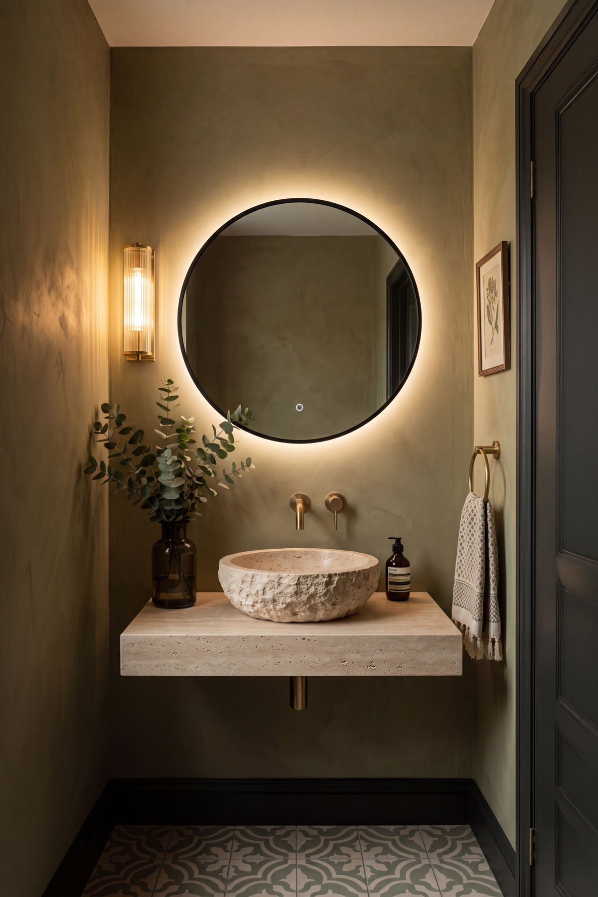 Miroir rond LED Alice, Ø 60 cm, lumière blanc chaud - Image d’ensemble 1