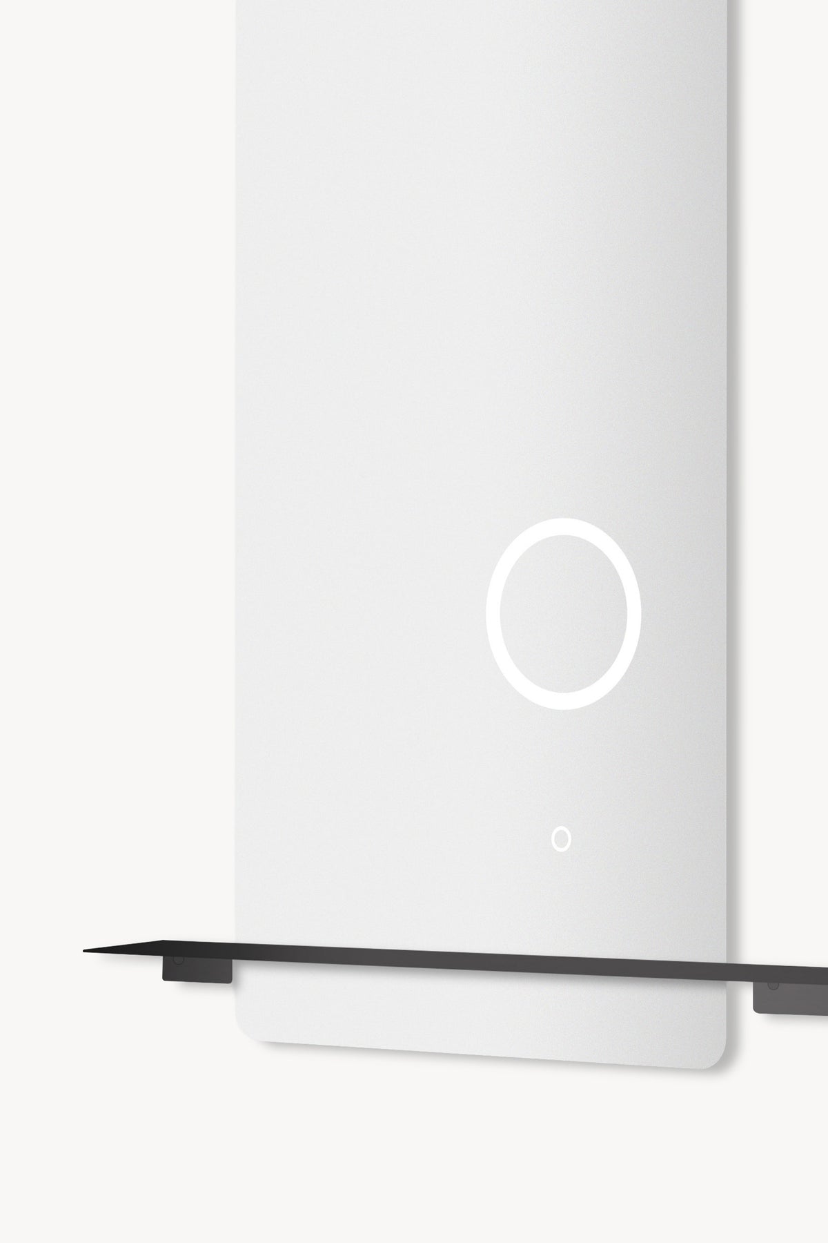 Rectangular LED mirror Cristina, 100x55 cm, with brushed brass shelf 120x13.8 cm - Detail image 2