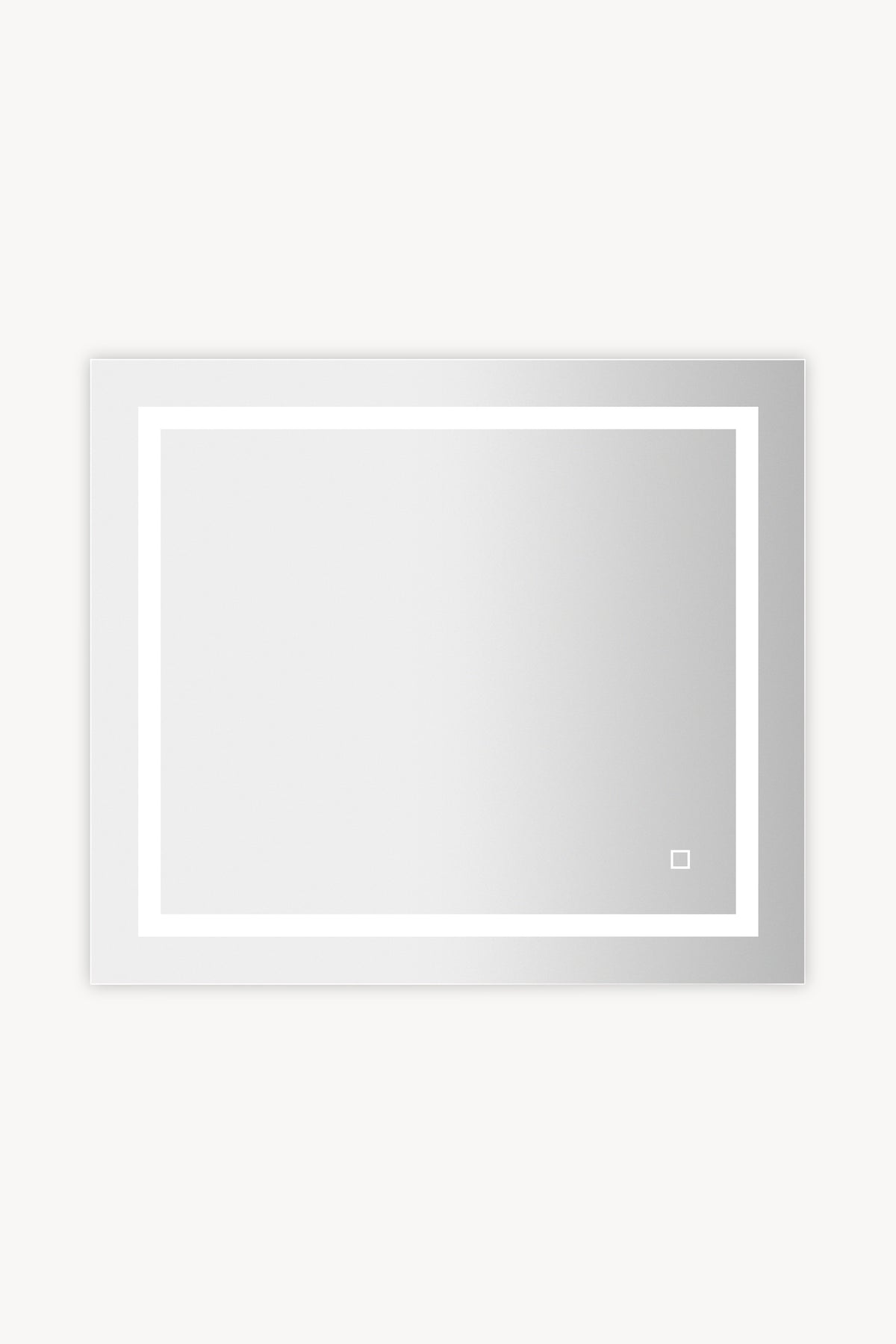 Rectangular LED mirror Erica, 80x70 cm, warm white light - Main image