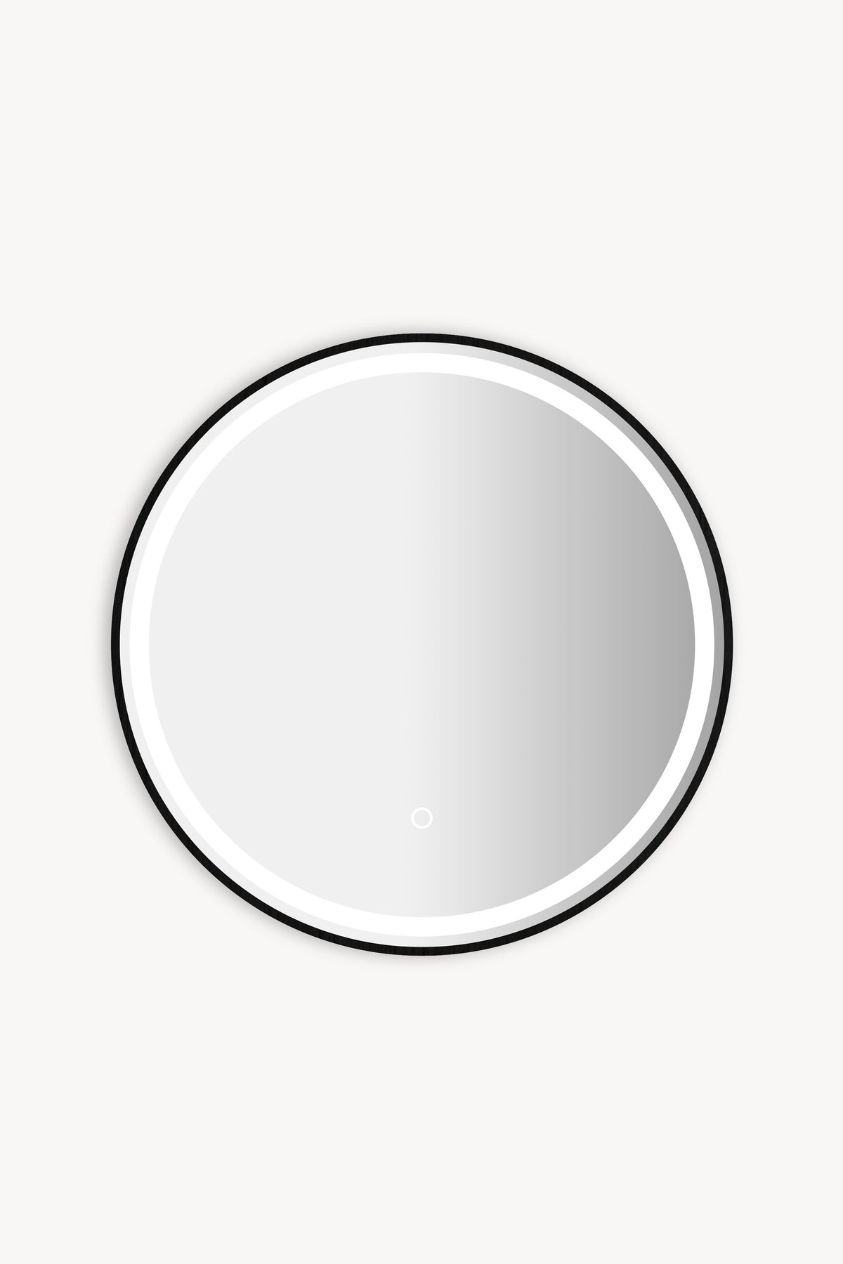 Miroir rond à LED Luna, Ø 80 cm, lumière blanc chaud