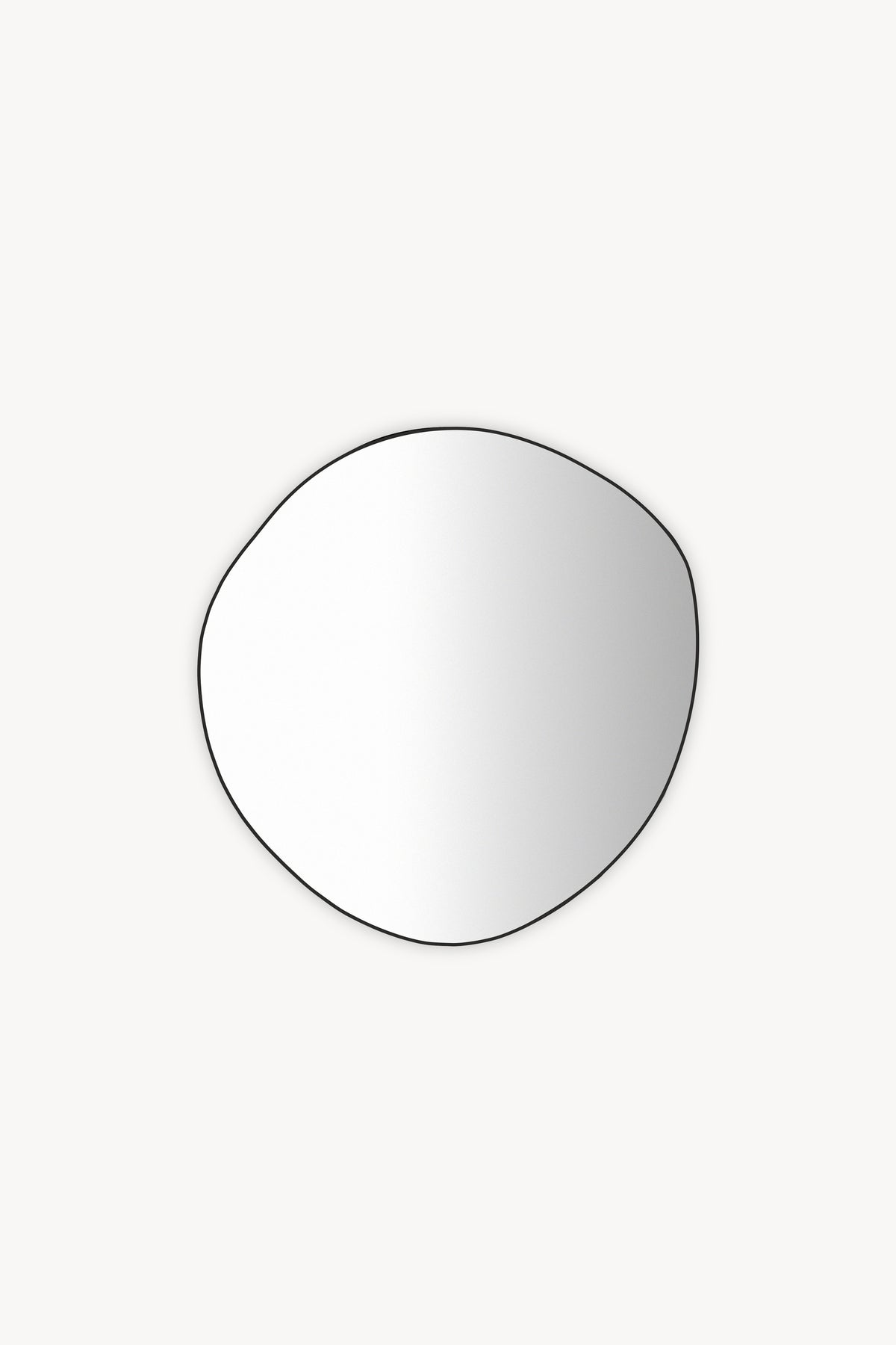 Pietro Irregular Wall Mirror, 60x58 cm, Black Steel Frame - Main image
