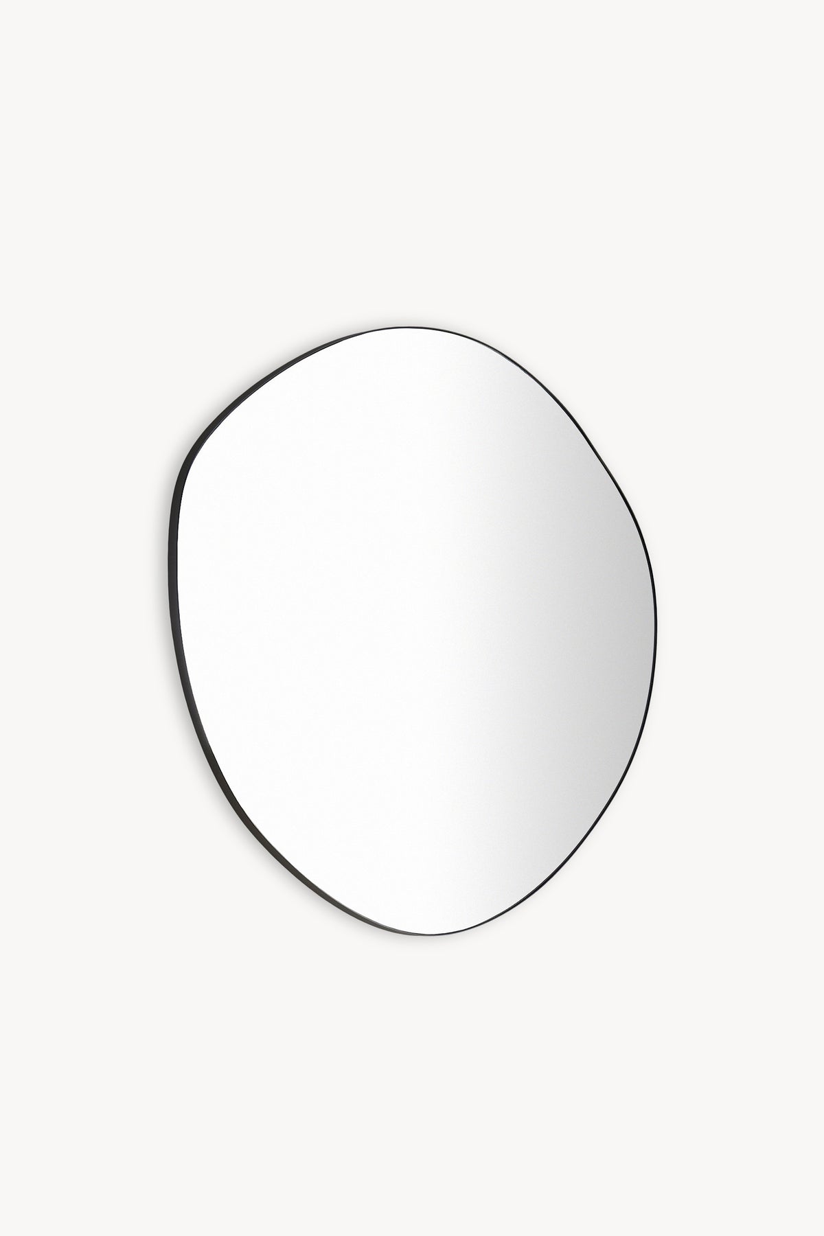 Miroir mural irrégulier Pietro, 80x77 cm, cadre en acier noir - Image de détail 1