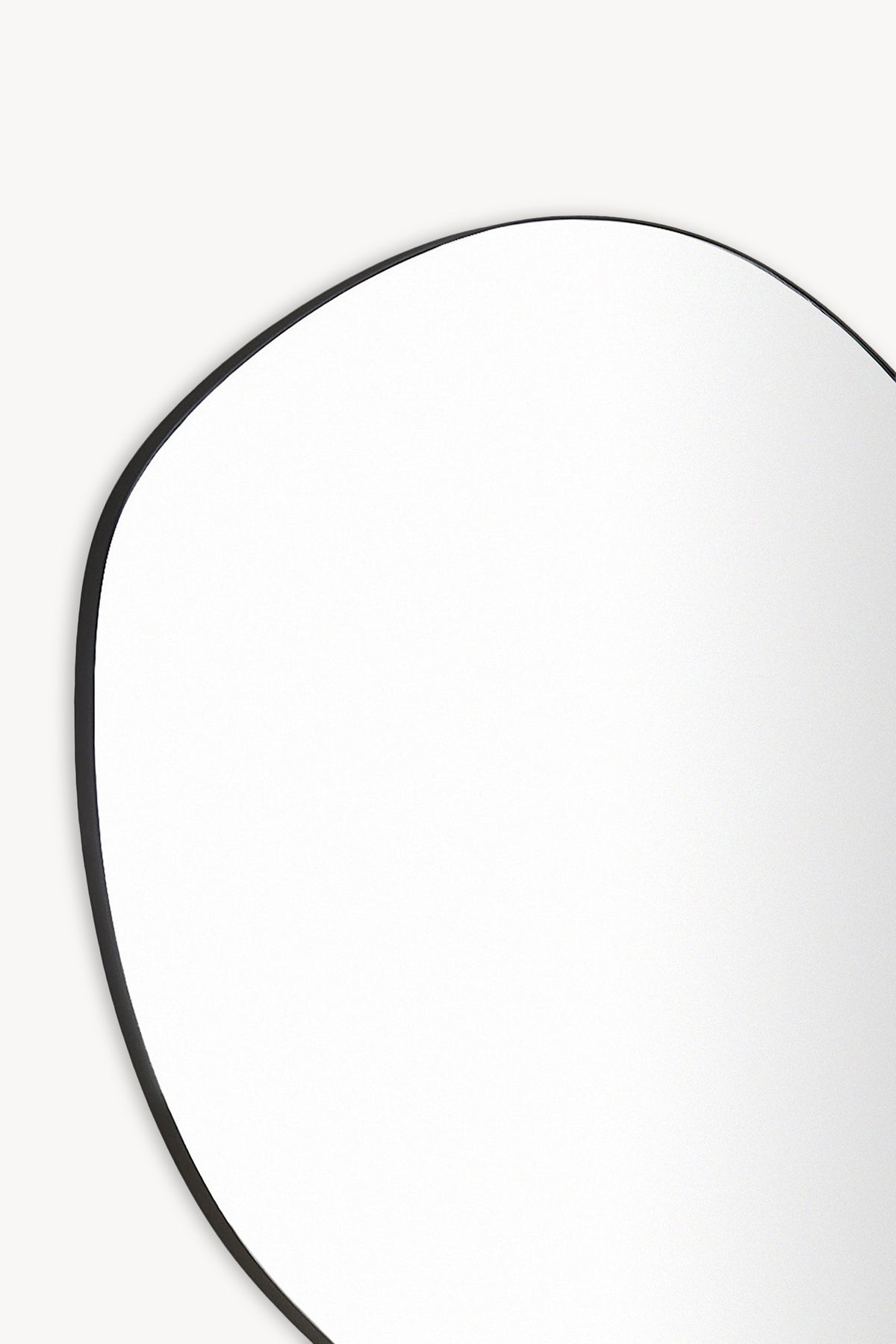 Miroir mural irrégulier Pietro, 80x77 cm, cadre en acier noir - Image de détail 2