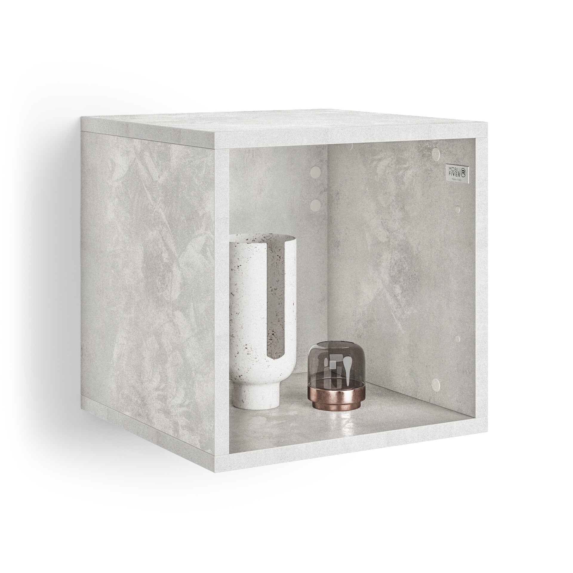 Armoire Suspendue X 36, Gris Béton