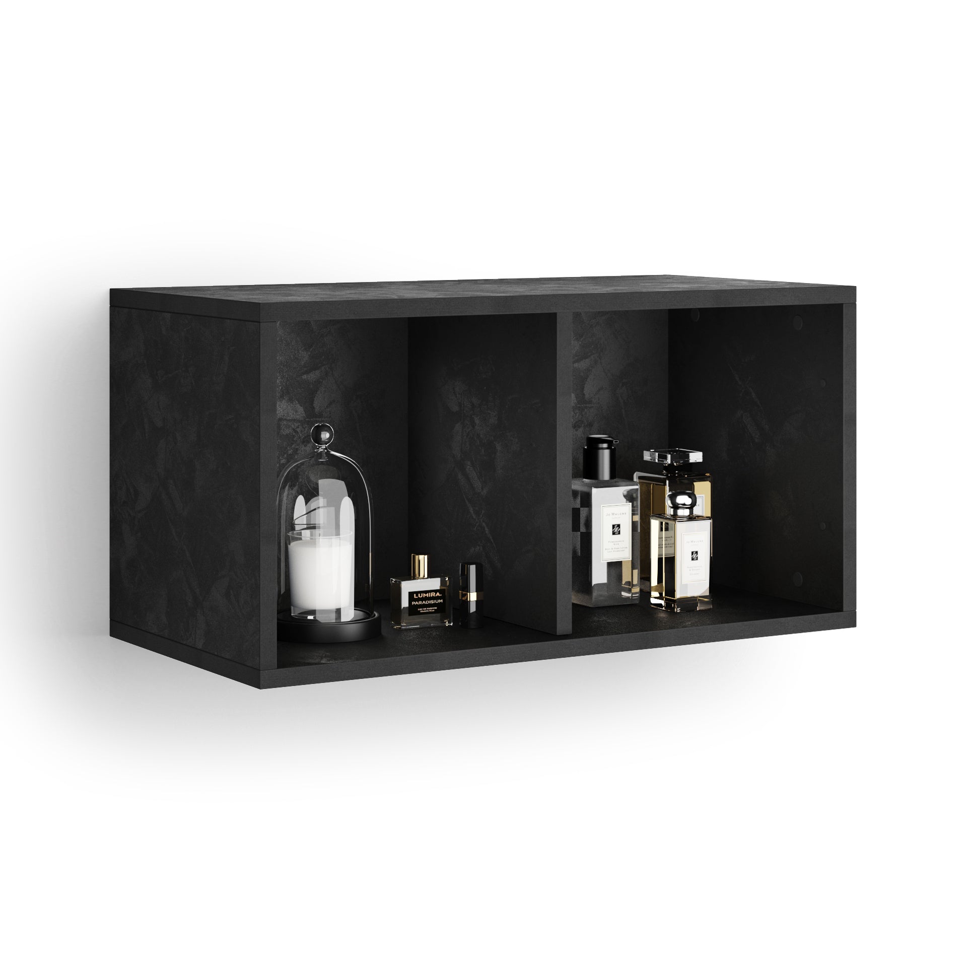 Armoire Suspendue X 70, Noir Béton