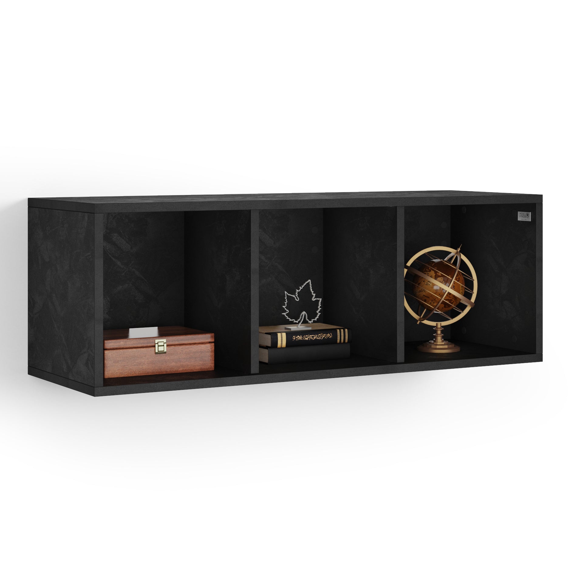 Armoire Suspendue X 104, Noir Béton