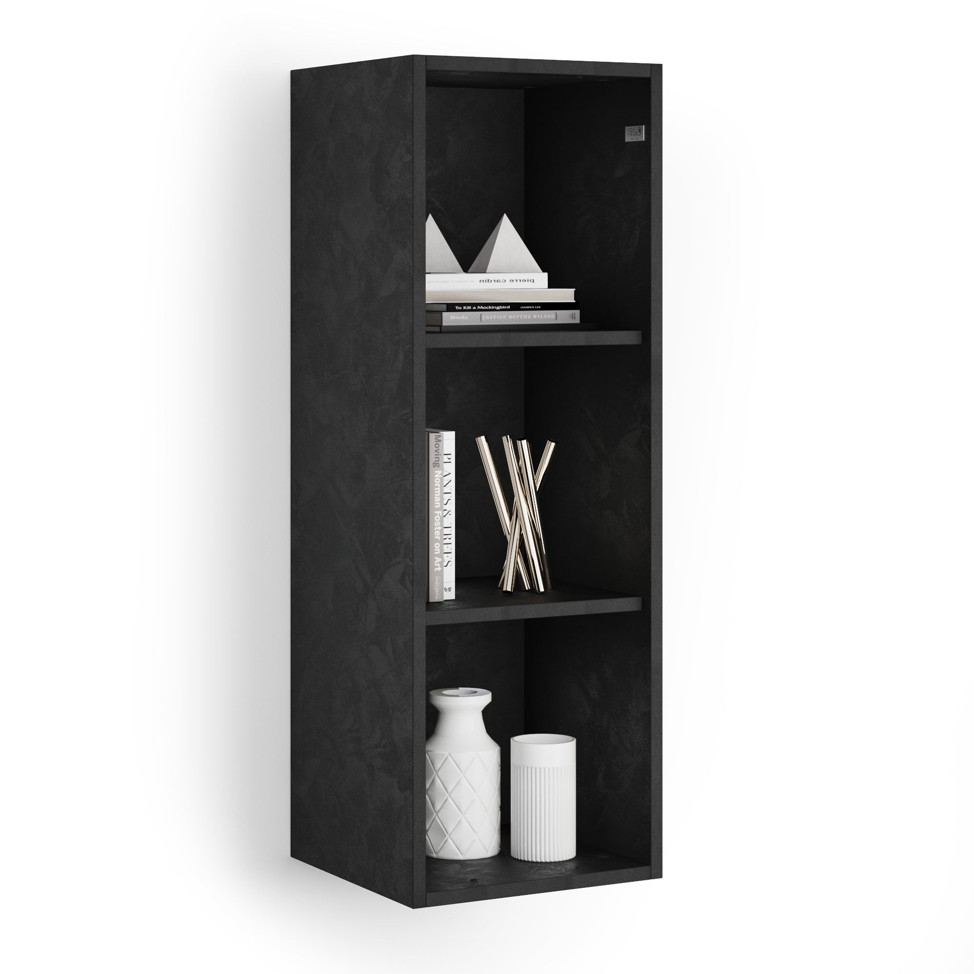 Wandkast X 104 zwart beton