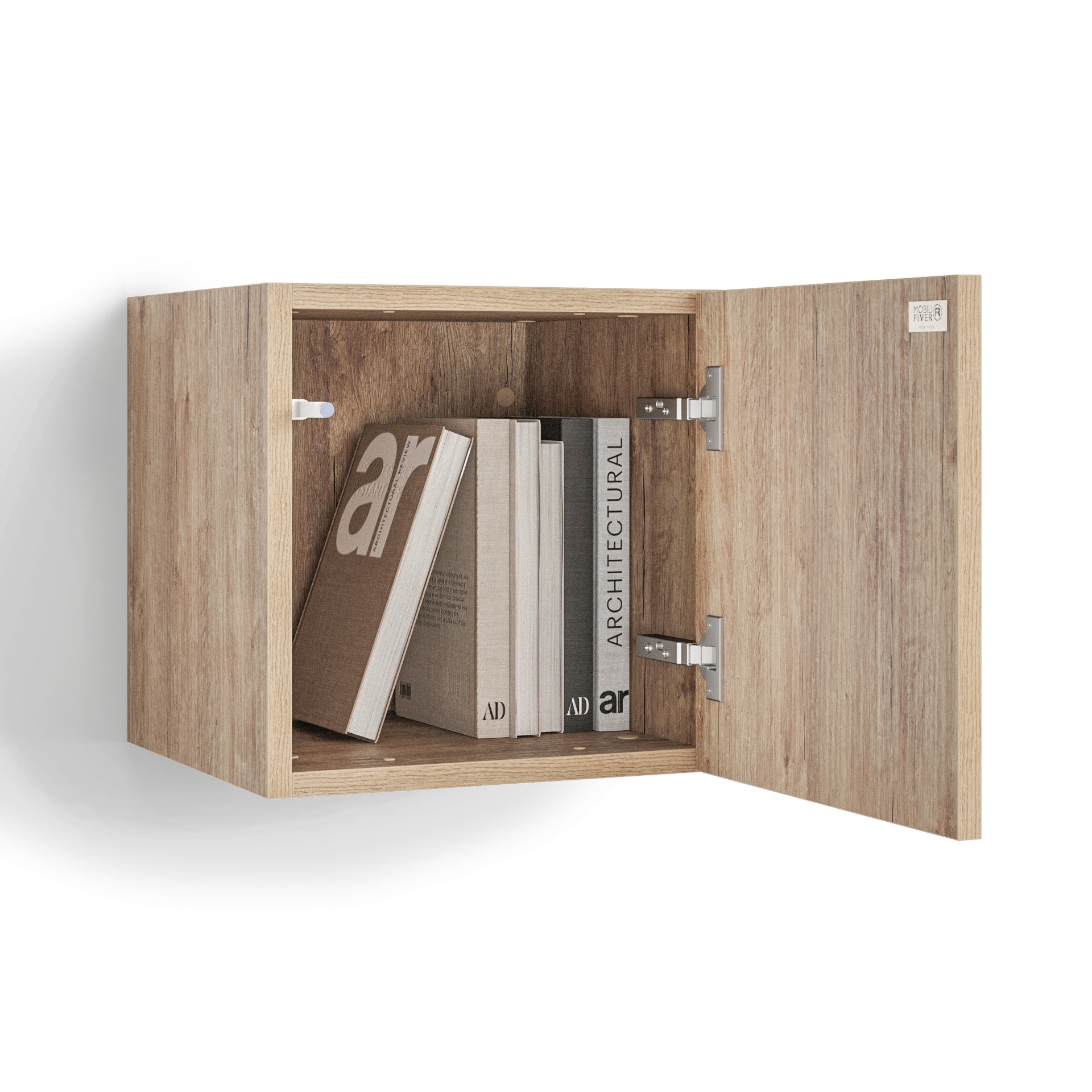 Wandkast easy 36 met deur met scharnieren eiken