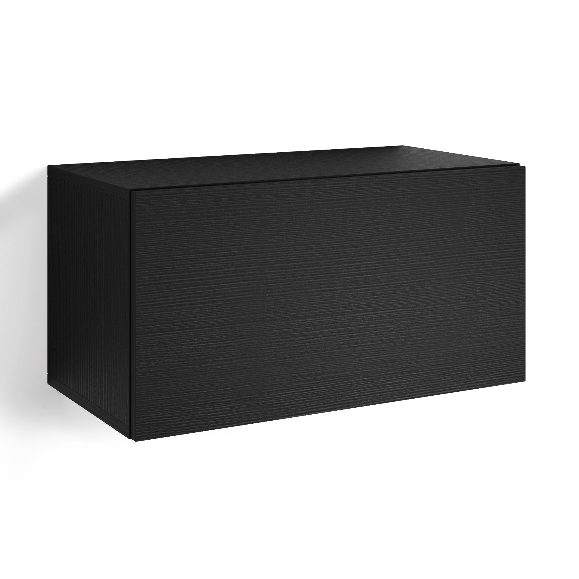 Armoire Suspendue Easy 70 Avec Porte Abattante, Frêne Noir