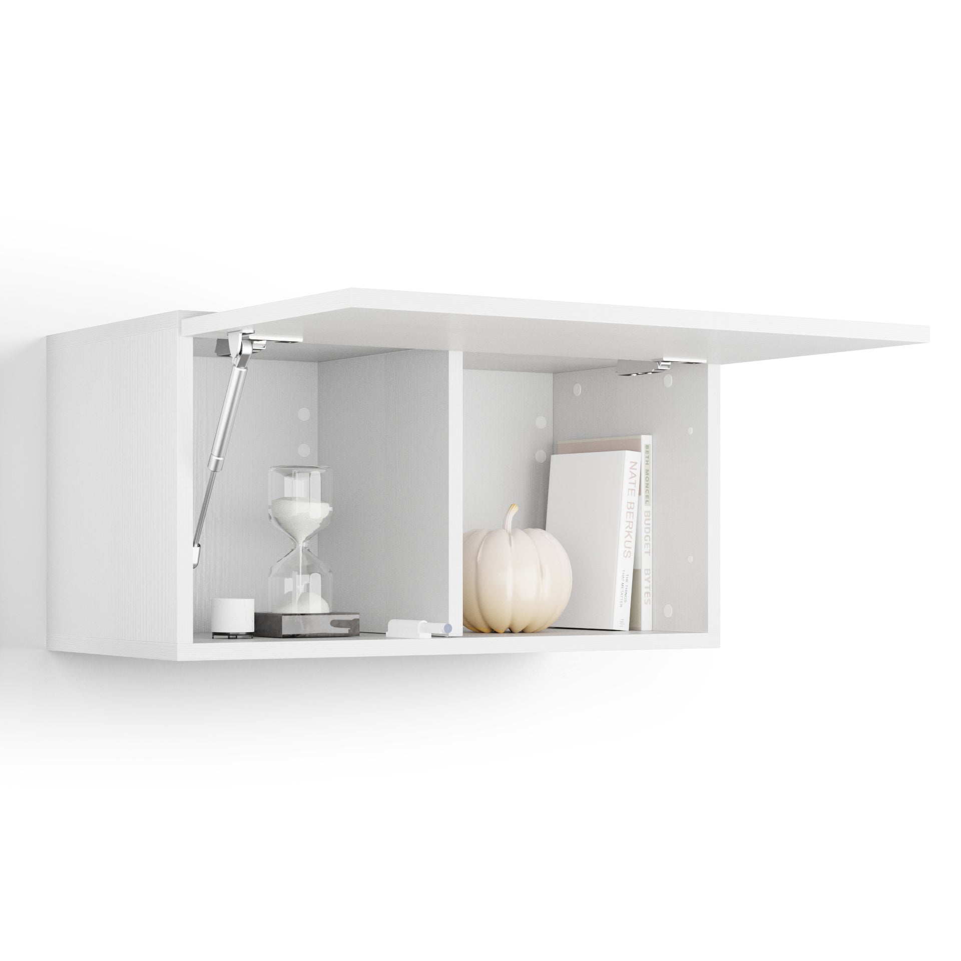 Wandkast easy 70 met opgaande klepdeur wit essen - Detail image 1