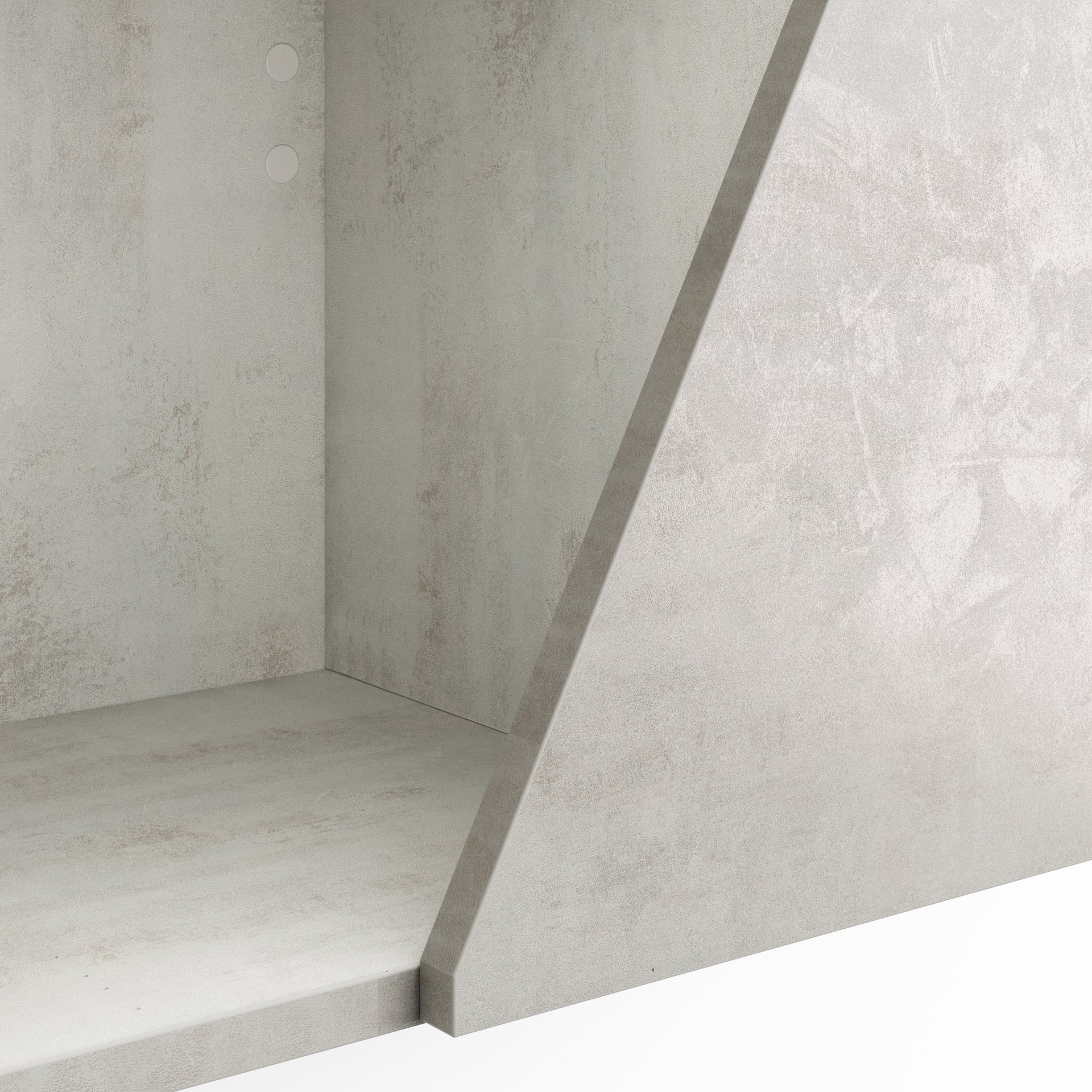Composición de pared Emma para salón 3, color cemento gris, 176x44x170 cm - Detail image 2