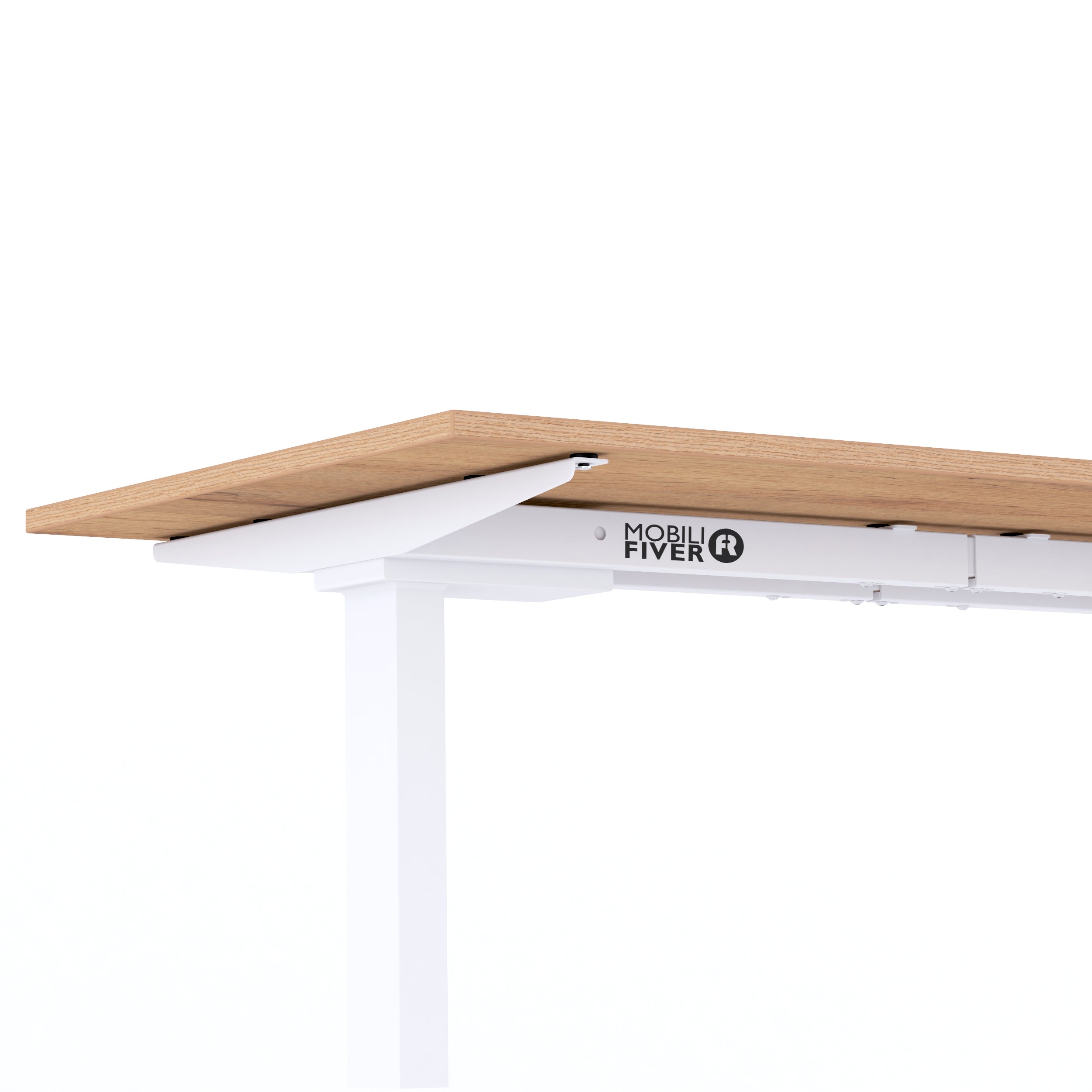 Birou Fix Clara 160x60 Stejar Rustic cu Picioare Albe - Detail image 2