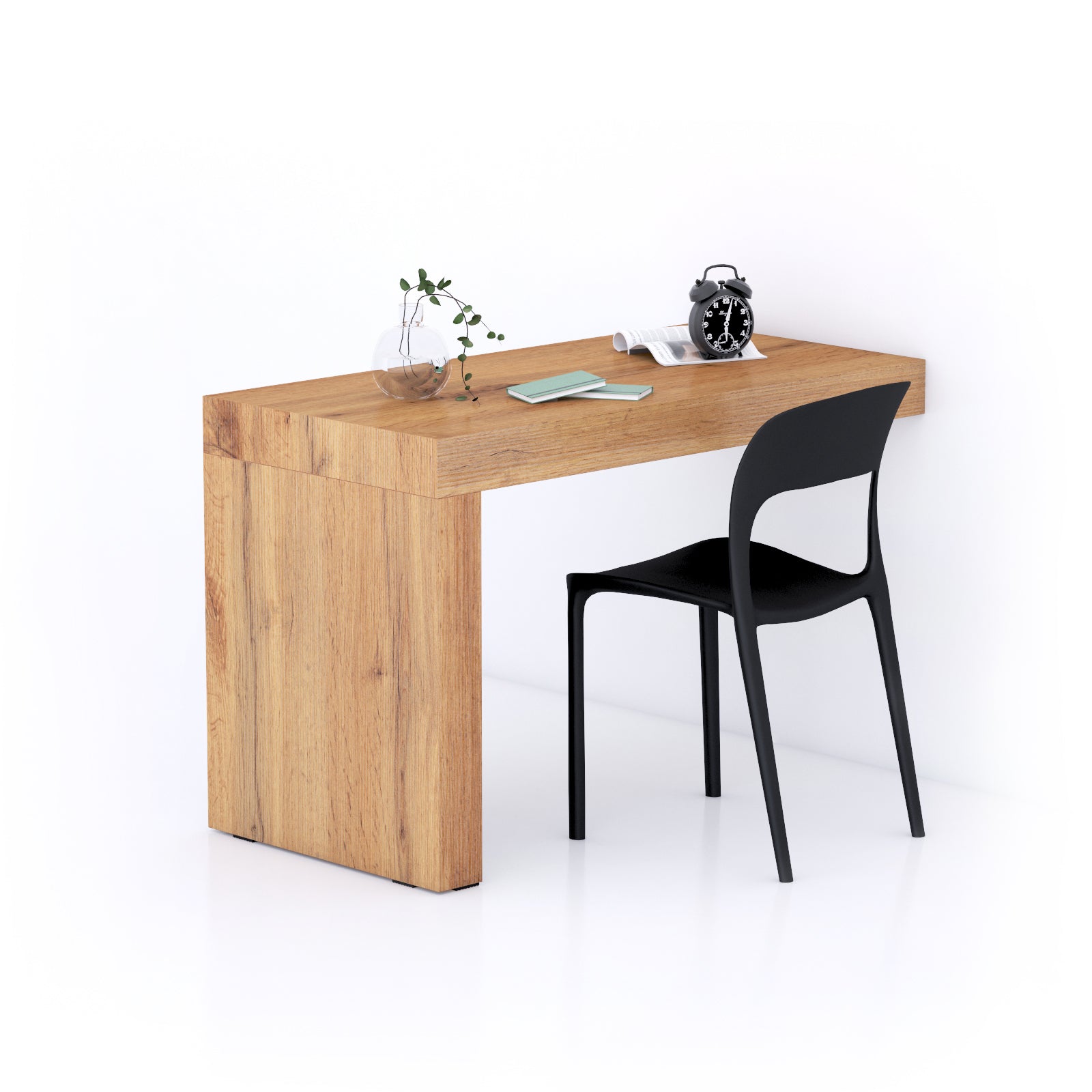 Scrivania Evolution 120x60, Rovere Rustico con Una Gamba - Immagine principale