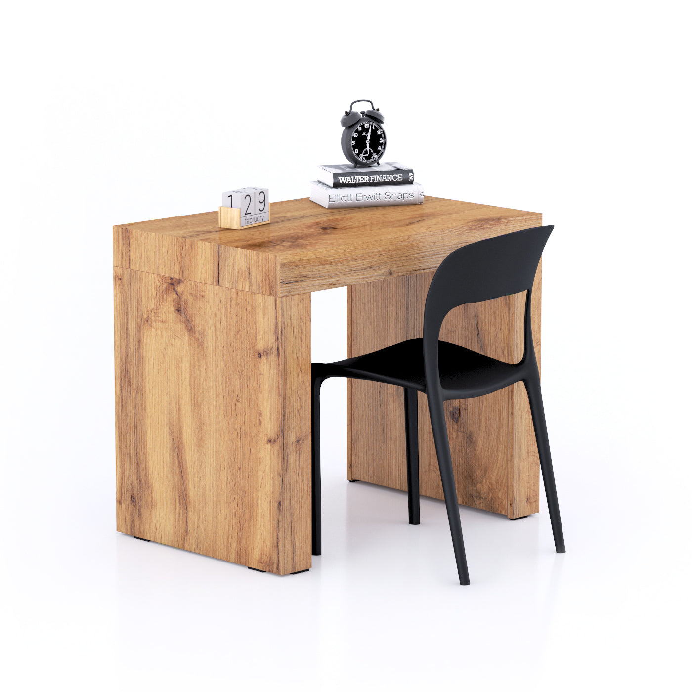 Escritorio Evolution 90x60, Madera Rustica con dos patas - Main image