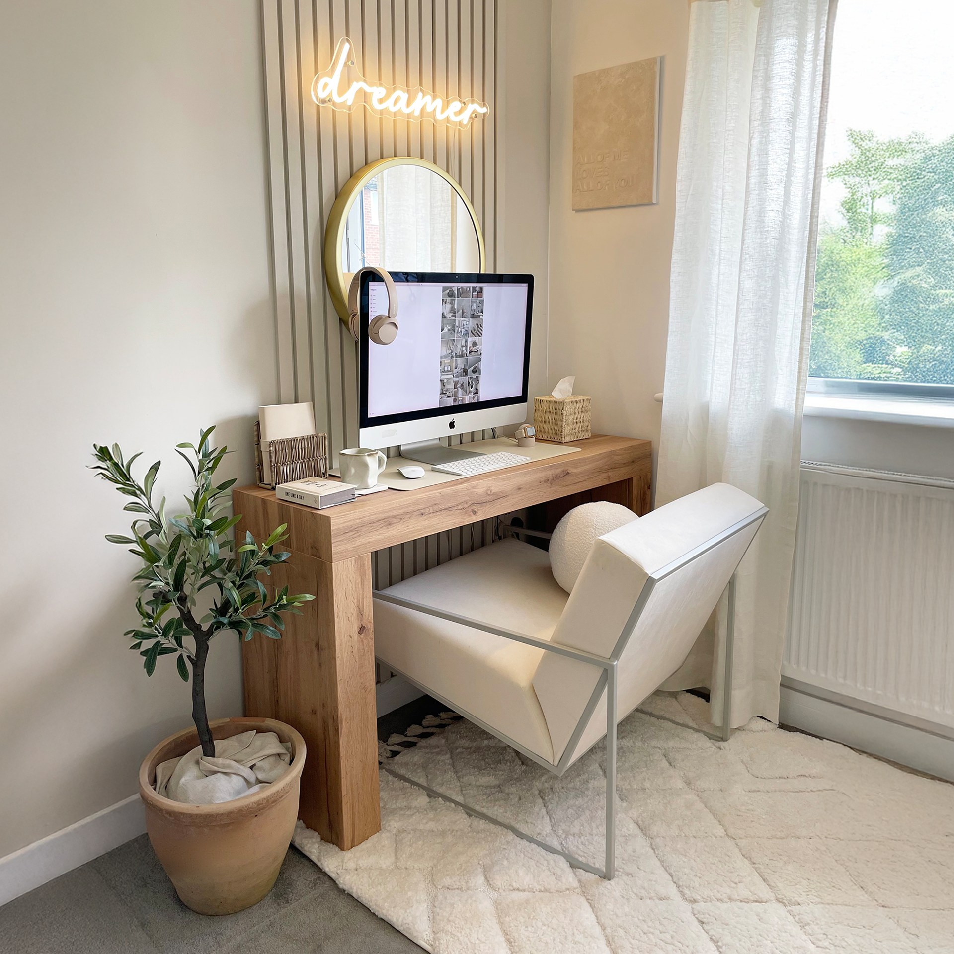Evolution Desk 120x40, Rustic Oak with Two Legs - Set image 1