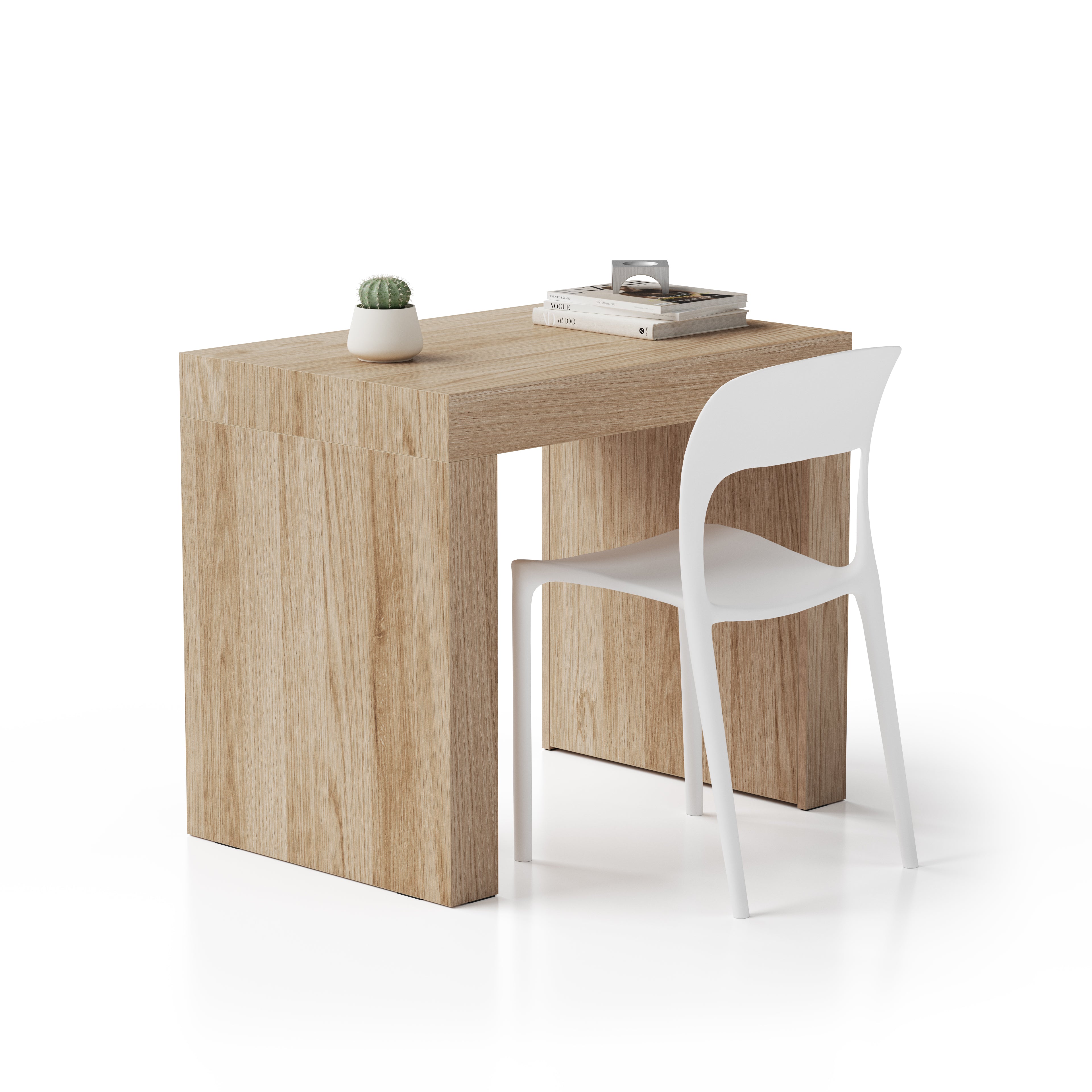 Scrivania Evolution 90x60, Rovere Naturale con Due Gambe