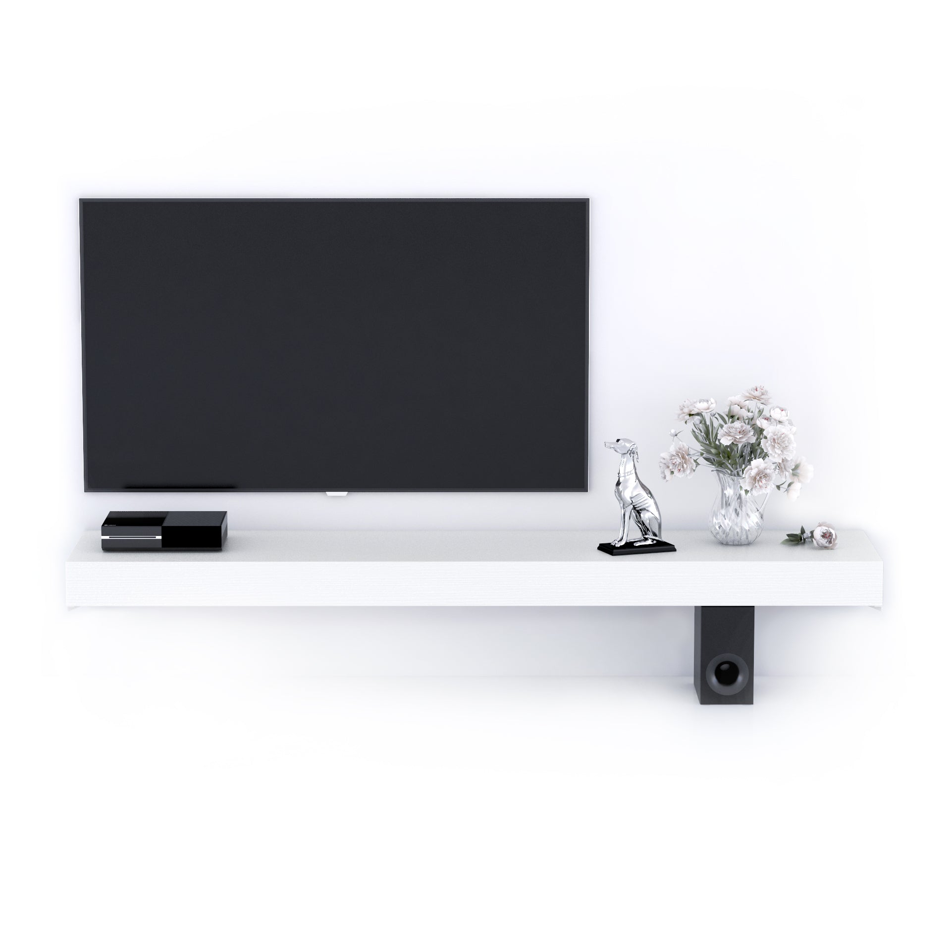 Floating tv stand Evolution 180x40, Ashwood White - Detail image 1