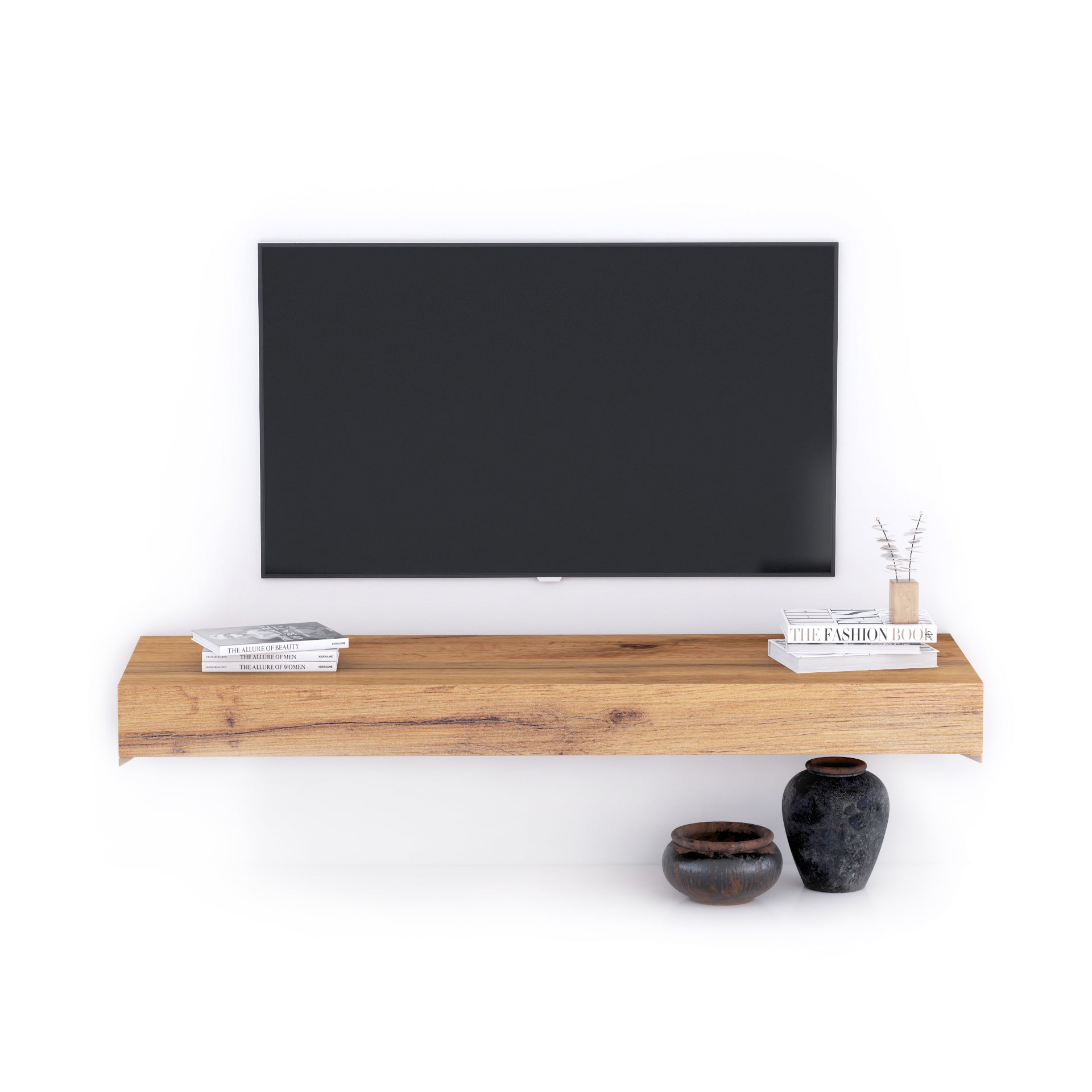 Tv Wandregal Evolution 120 x 40, rustikale Eiche - Detail image 1
