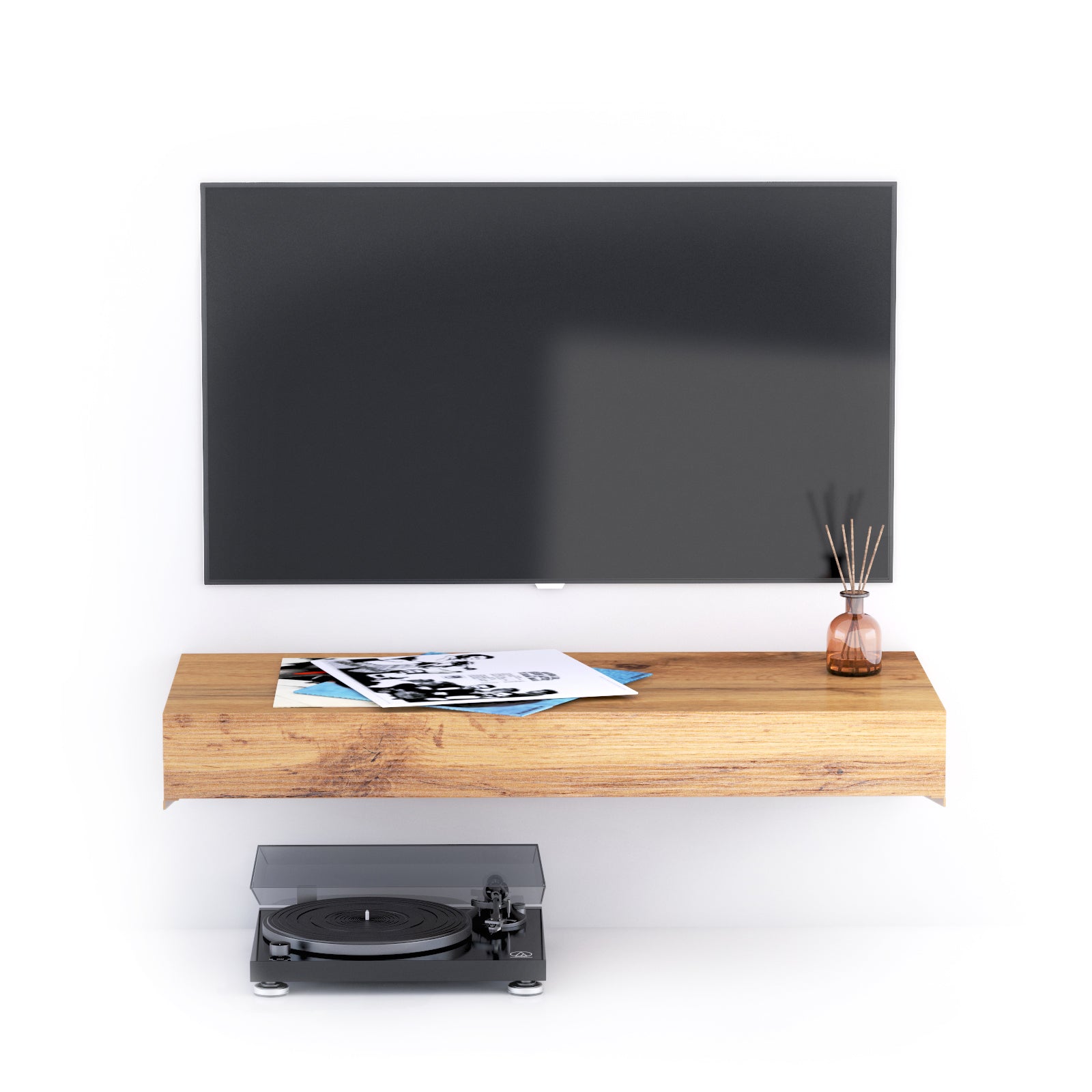 Floating tv stand Evolution 90x40, Rustic Oak